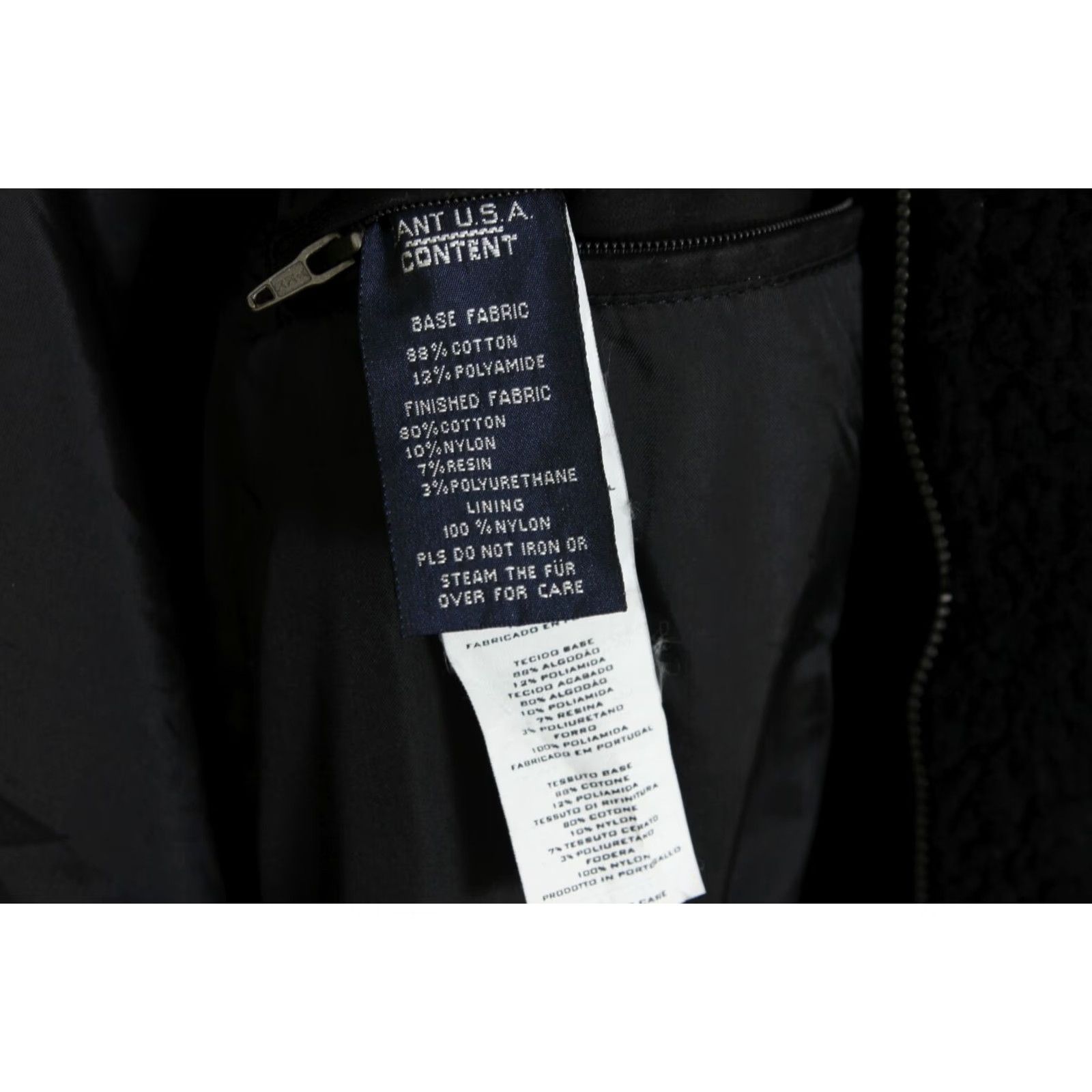 Gant GANT Coat Men Cotton Blend Black Sherpa Trim Size L Jacket Size US L / EU 52-54 / 3 - 6 Thumbnail