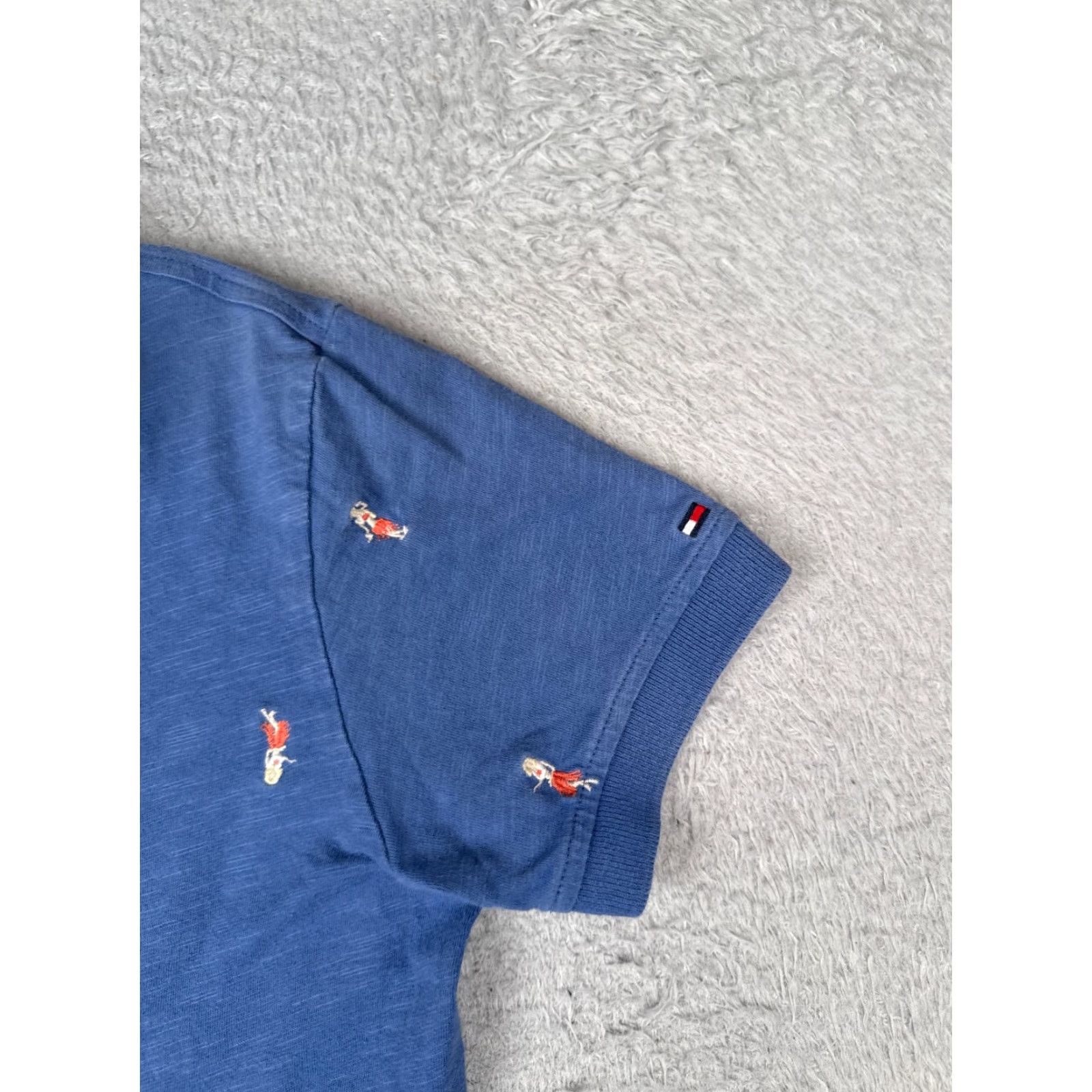 Tommy Hilfiger Tommy Hilfiger Polo Shirt Men Small Blue 100% Cotton Slim Fit Polo Shirt Short Sleeve Mens Blue 80s 90s American Modern Vintage: No Size US S / EU 44-46 / 1 - 2 Thumbnail