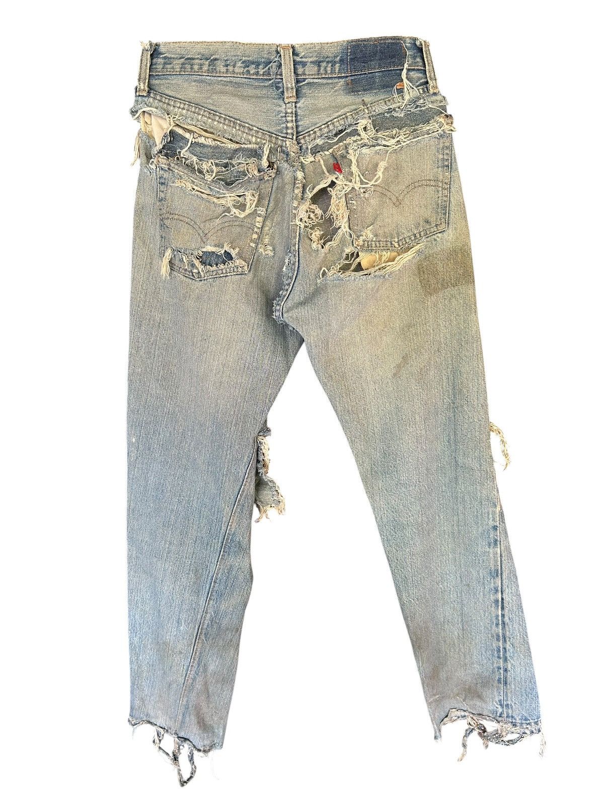 Levi's 60s-70s THRASHED Levi's 6 Selvedge Vintage Denim Jeans Size US 28 / EU 44 - 8 Thumbnail
