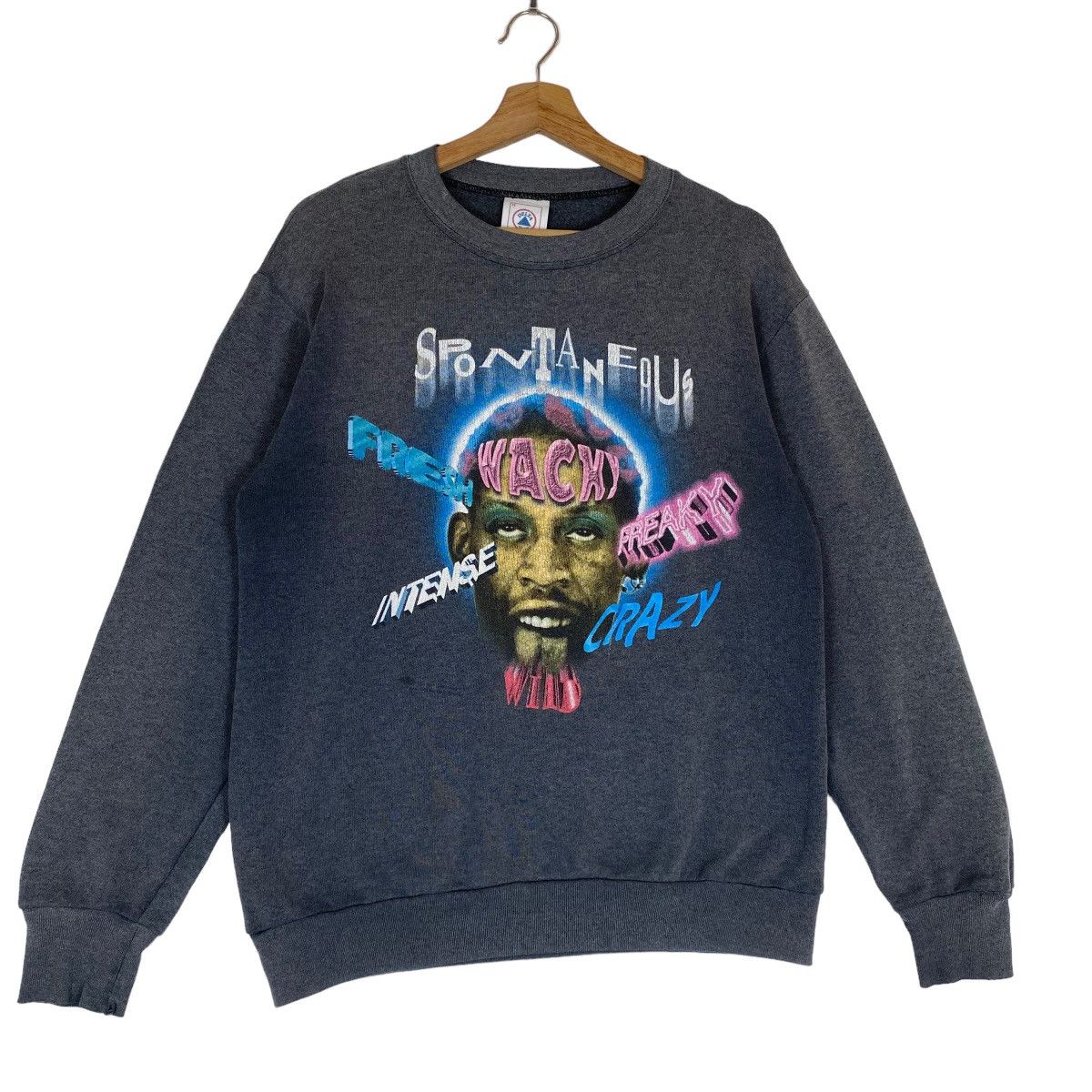 Vintage ✨Very Rare 90's iconic crazy face Denis Rodman sweatshirt Size US M / EU 48-50 / 2 - 3 Thumbnail