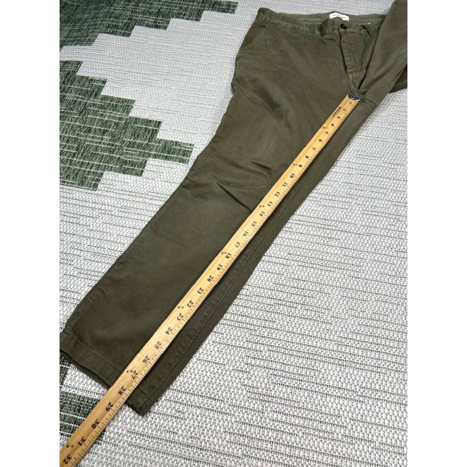 Taylor Stitch Taylor Stitch Chino Pants Mens 32 Green Cotton Slim Fit Mid Rise Straight Leg Size US 32 / EU 48 - 5 Thumbnail