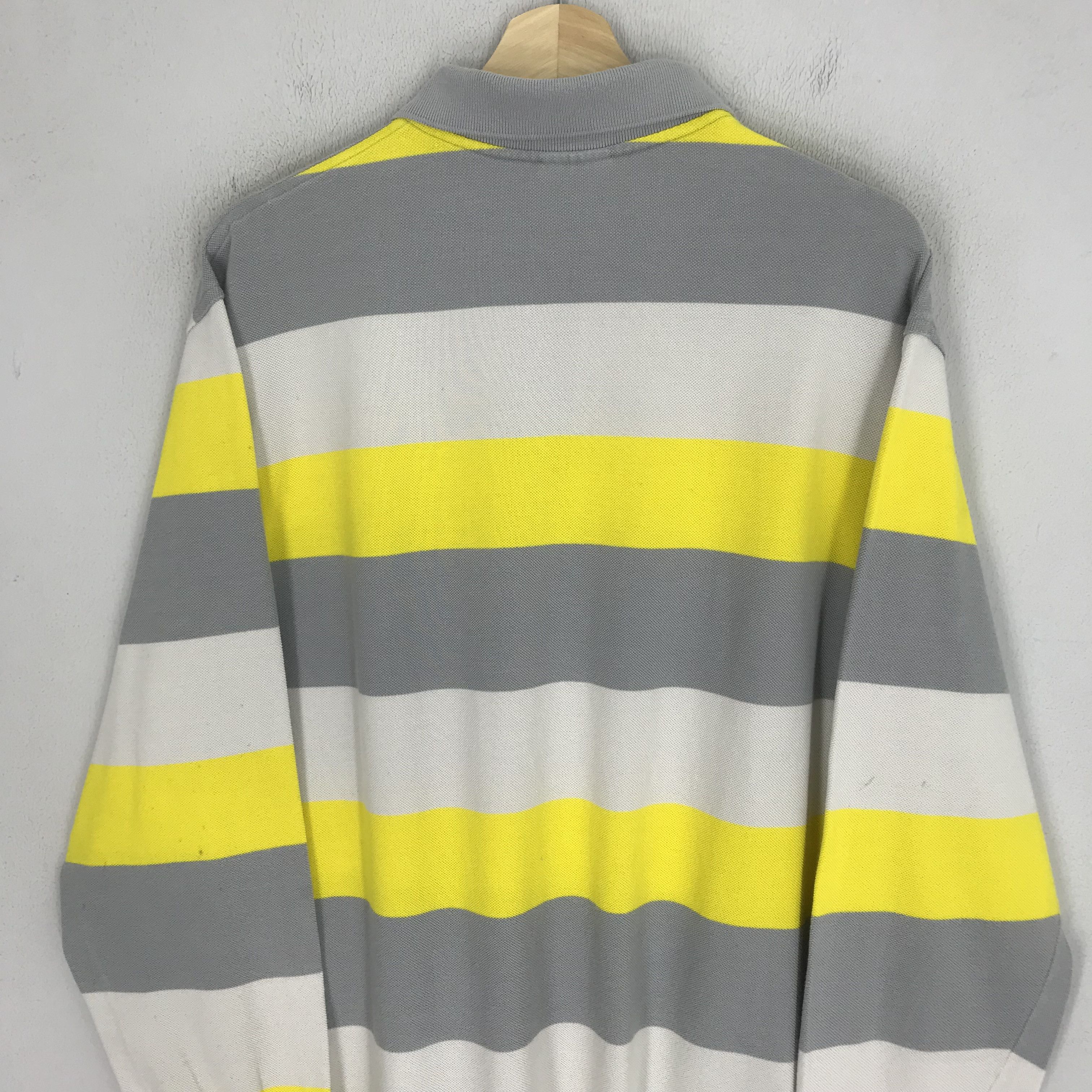 Lacoste Vintage Lacoste Stripes Polo Shirt Rugby Big Stripes Size US L / EU 52-54 / 3 - 4 Thumbnail