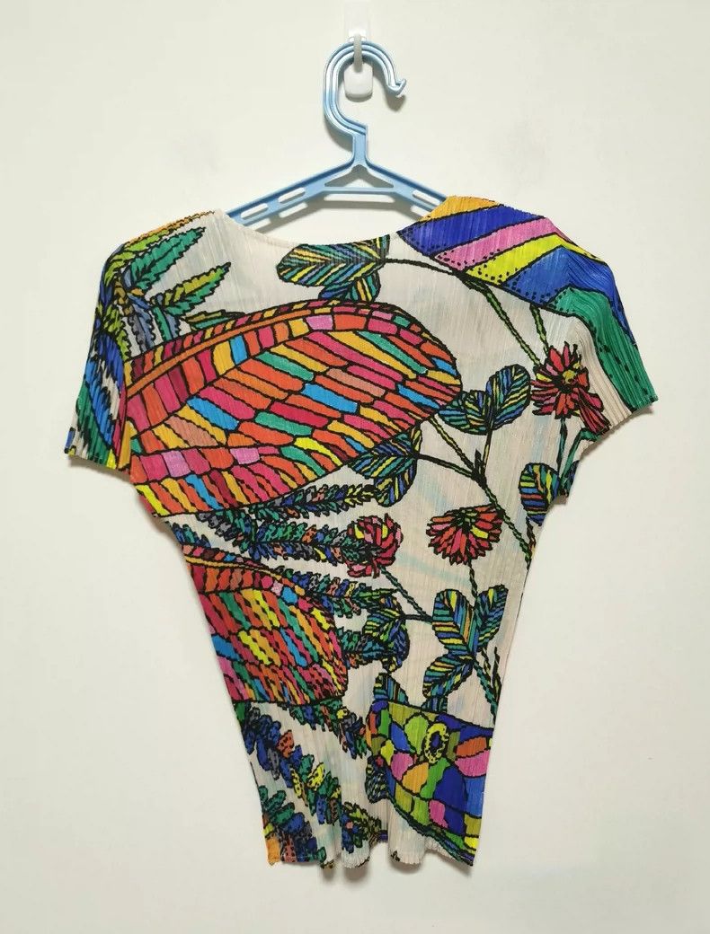 Issey Miyake Issey Miyake size:3 Tropical rainforest short-sleeved top Size XS / US 0-2 / IT 36-38 - 2 Thumbnail