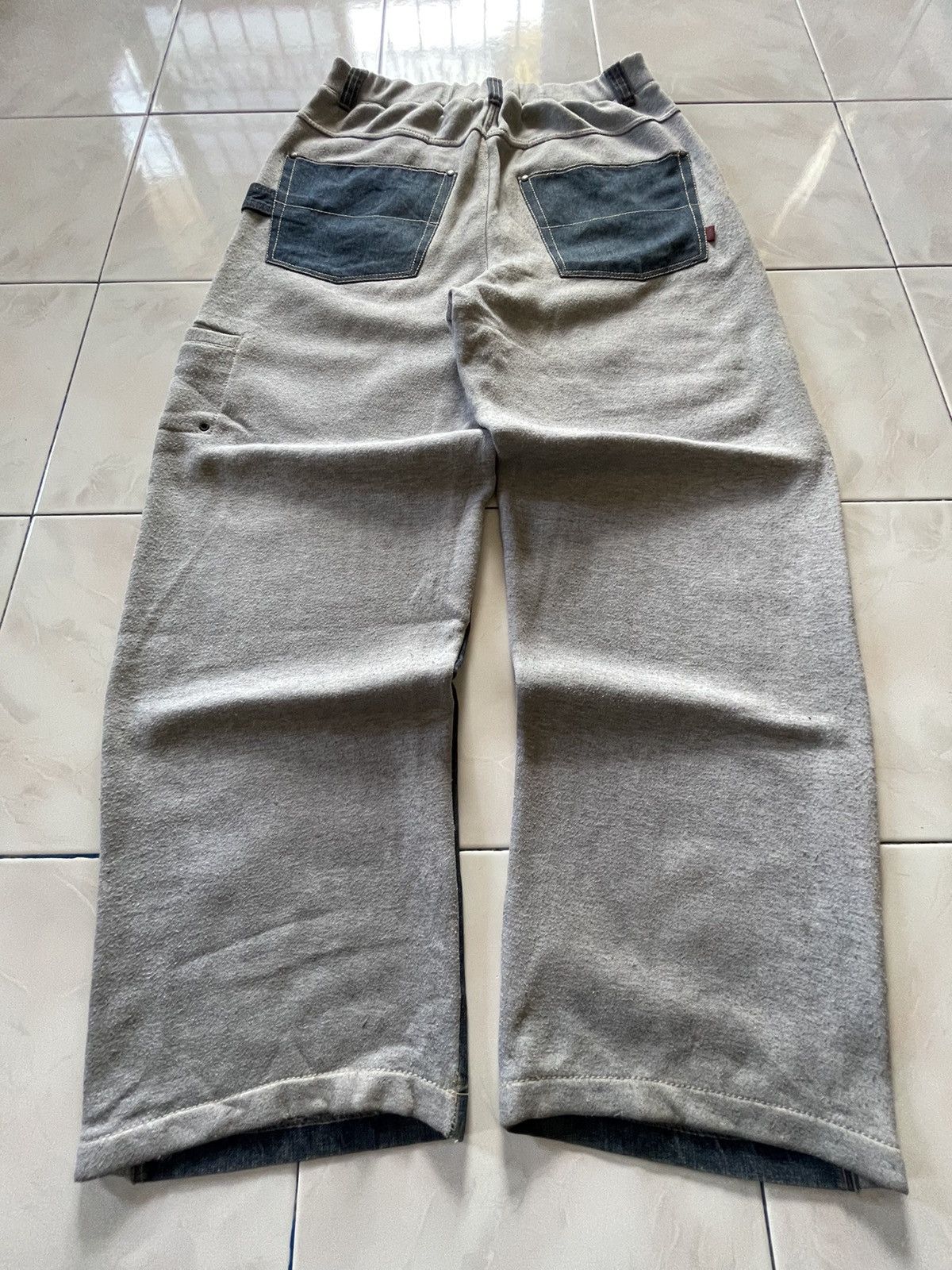 GB × Japanese Brand × Marithe + Francois Girbaud GB Baggy Hybrid Denim Sweat Muddy Wash Jeans Size US 34 / EU 50 - 2 Thumbnail