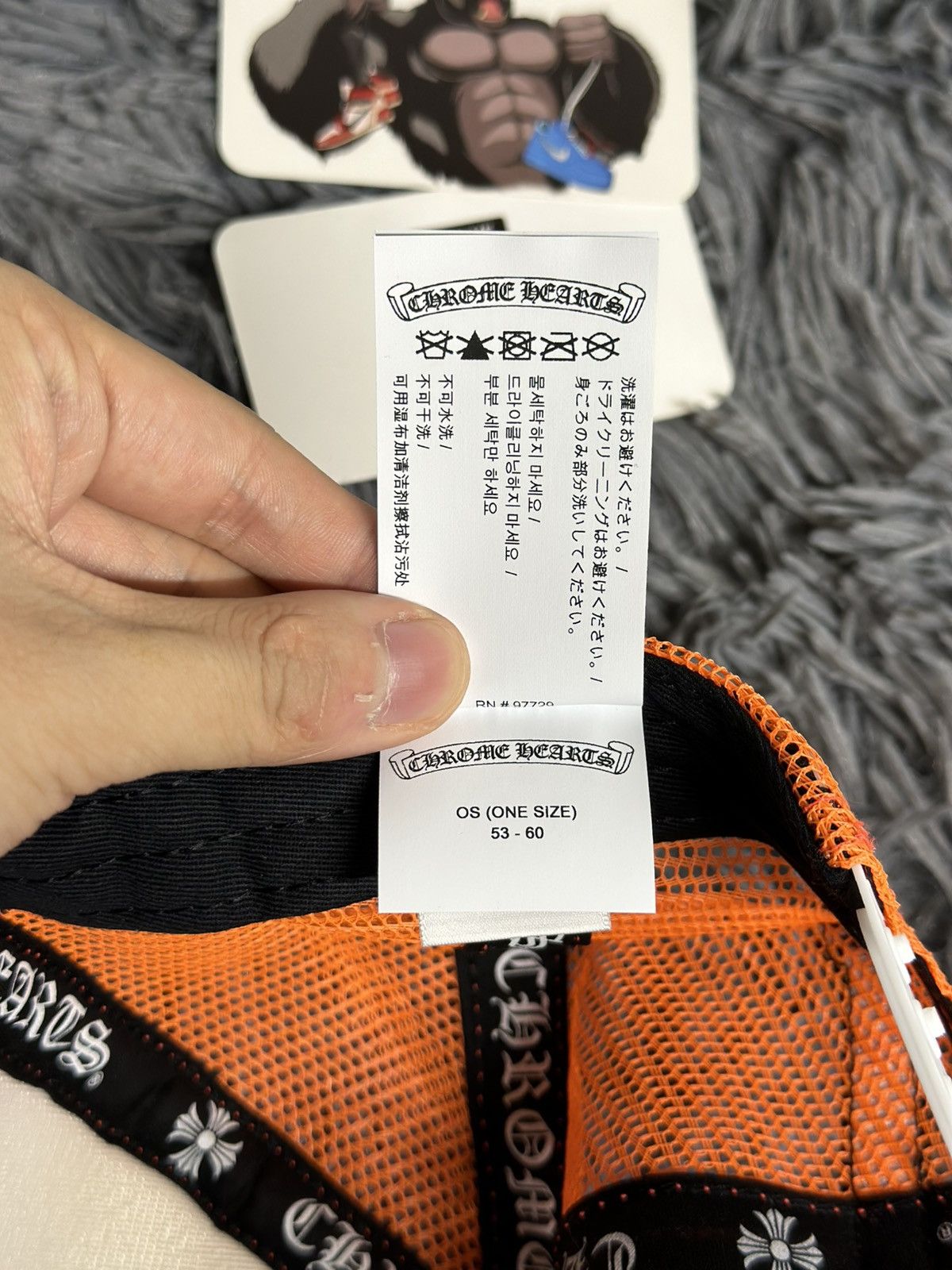 Chrome Hearts Chrome Hearts Cemetery Triple Cross Trucker Hat Orange Size ONE SIZE - 8 Thumbnail