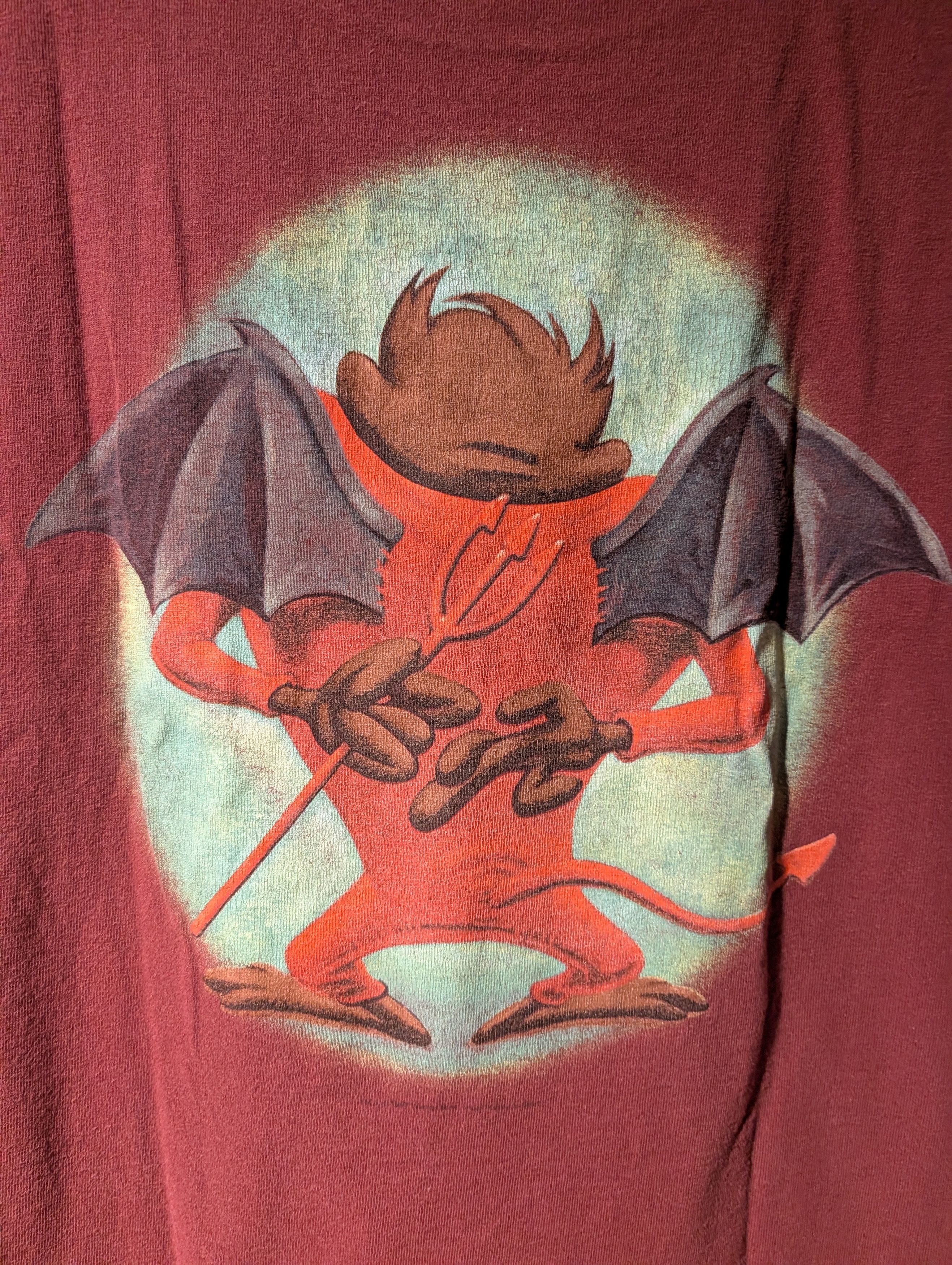 Cartoon Network VTG 1997 Taz Angel Devil T-Shirt Double Sided Warner Bros XL Size US XL / EU 56 / 4 - 11 Thumbnail
