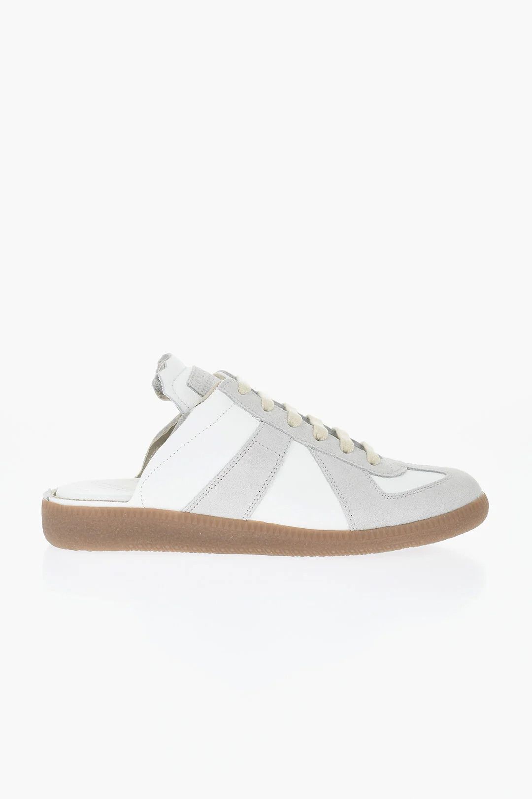 Maison Margiela og1mm0426 Leather Low Mule-Fit Sneakers in White Size US 5 / IT 35 - 1 Thumbnail