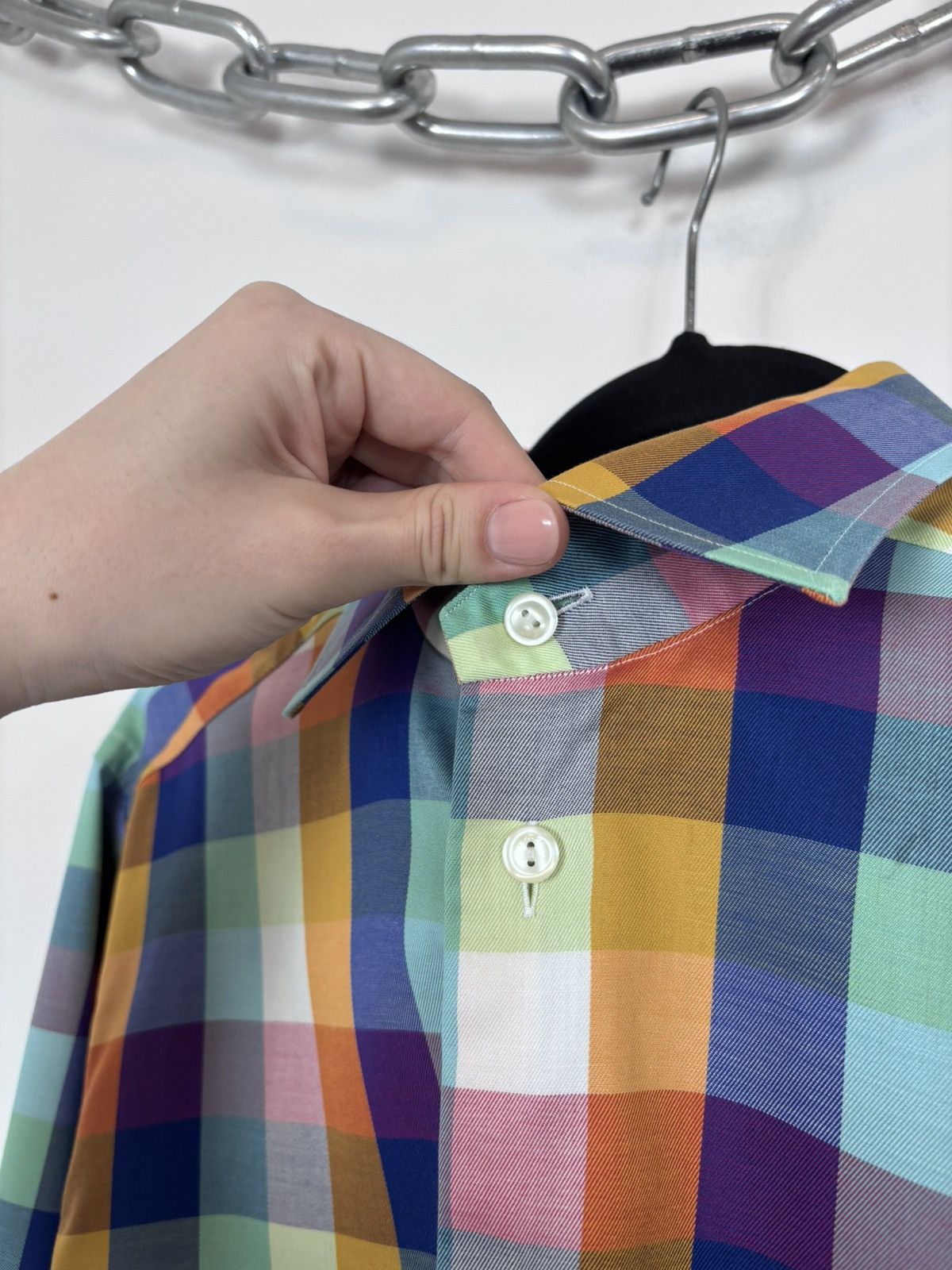 Eton Eton Men’s Slim Fit Multicolor Check Long Sleeve Shirt Size US M / EU 48-50 / 2 - 5 Thumbnail