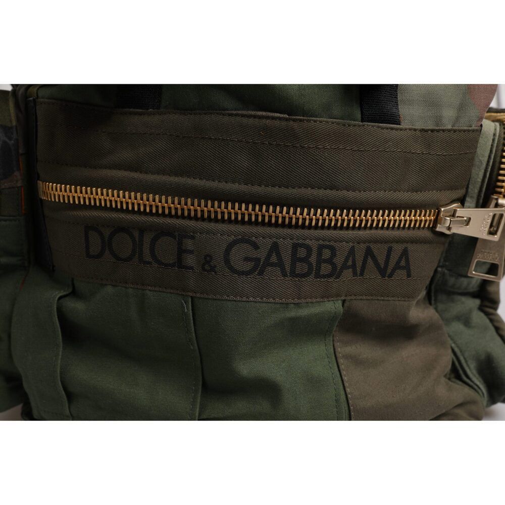 Dolce & Gabbana Dolce & Gabbana Military Green Patchwork Travel Backpack Bag Size ONE SIZE - 5 Thumbnail