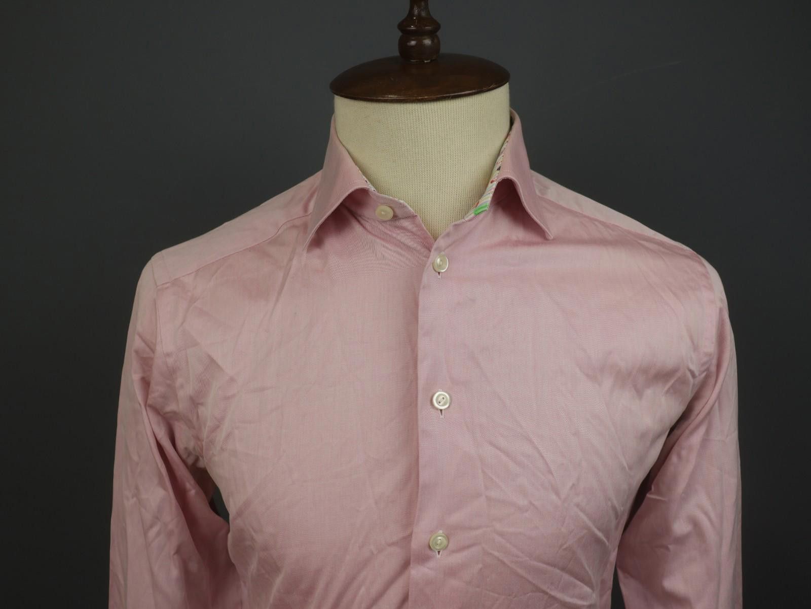Eton Eton Pink 100% Cotton Collar Dress Shirt Size 39 Size 38R - 2 Thumbnail