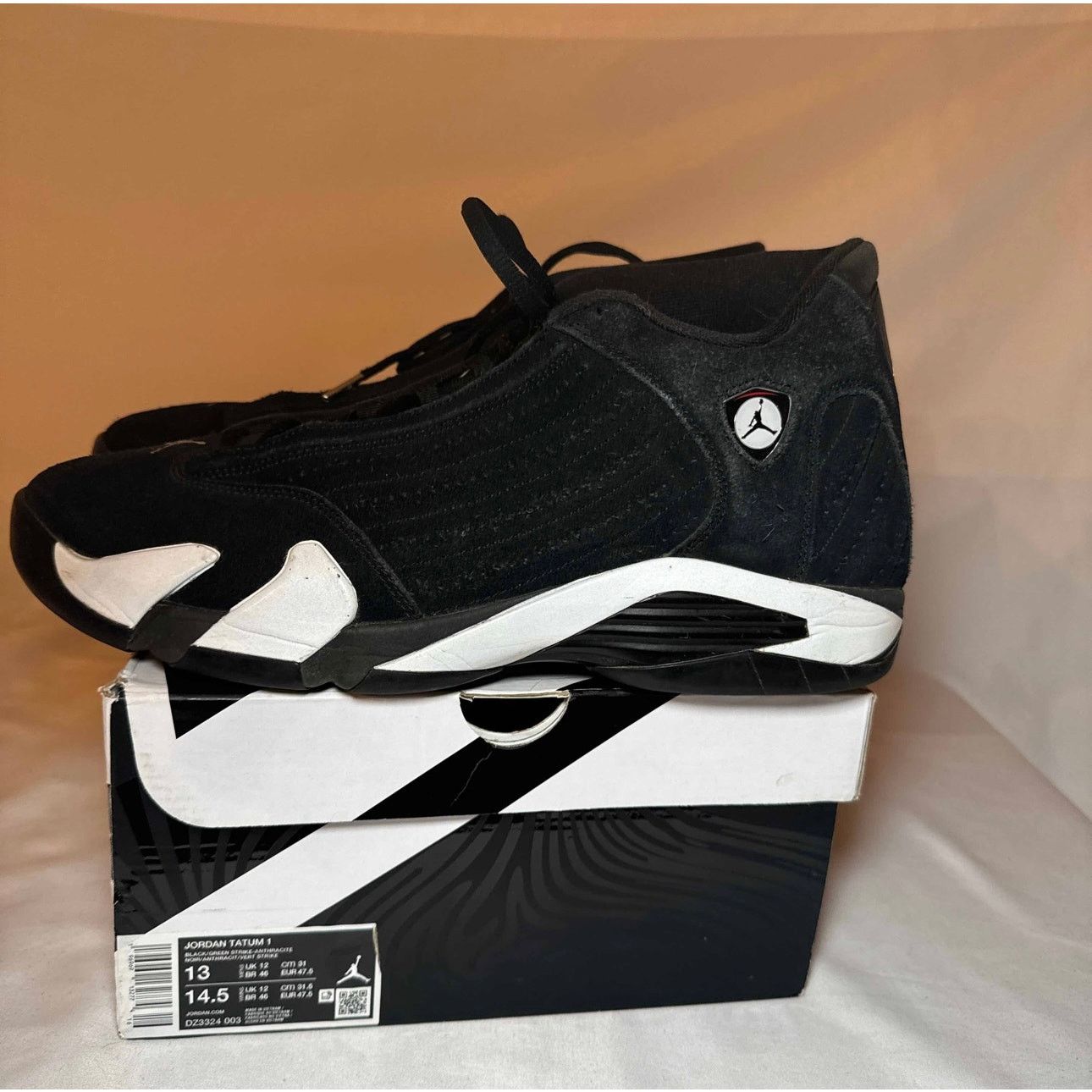 Jordan Brand × Nike Size 13 - Nike Air Jordan 14 Retro Black White Men's Shoes Size US 13 / EU 46 - 8 Thumbnail