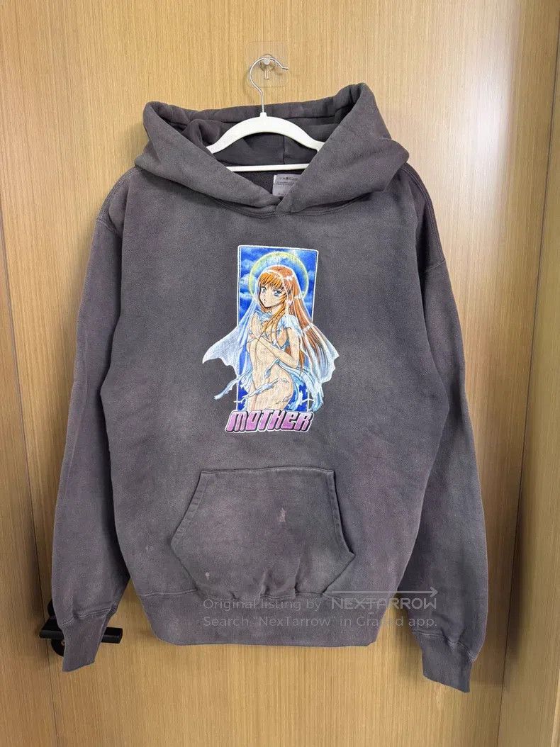 Saint Michael Cartoon Washed Goddess Made Old Hoodie
