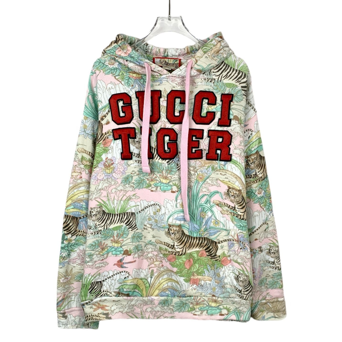 Gucci Gucci Tiger Floral Graphic Hoodie Sweatshirt Multicolor Cott Size M / US 6-8 / IT 42-44 - 1 Thumbnail