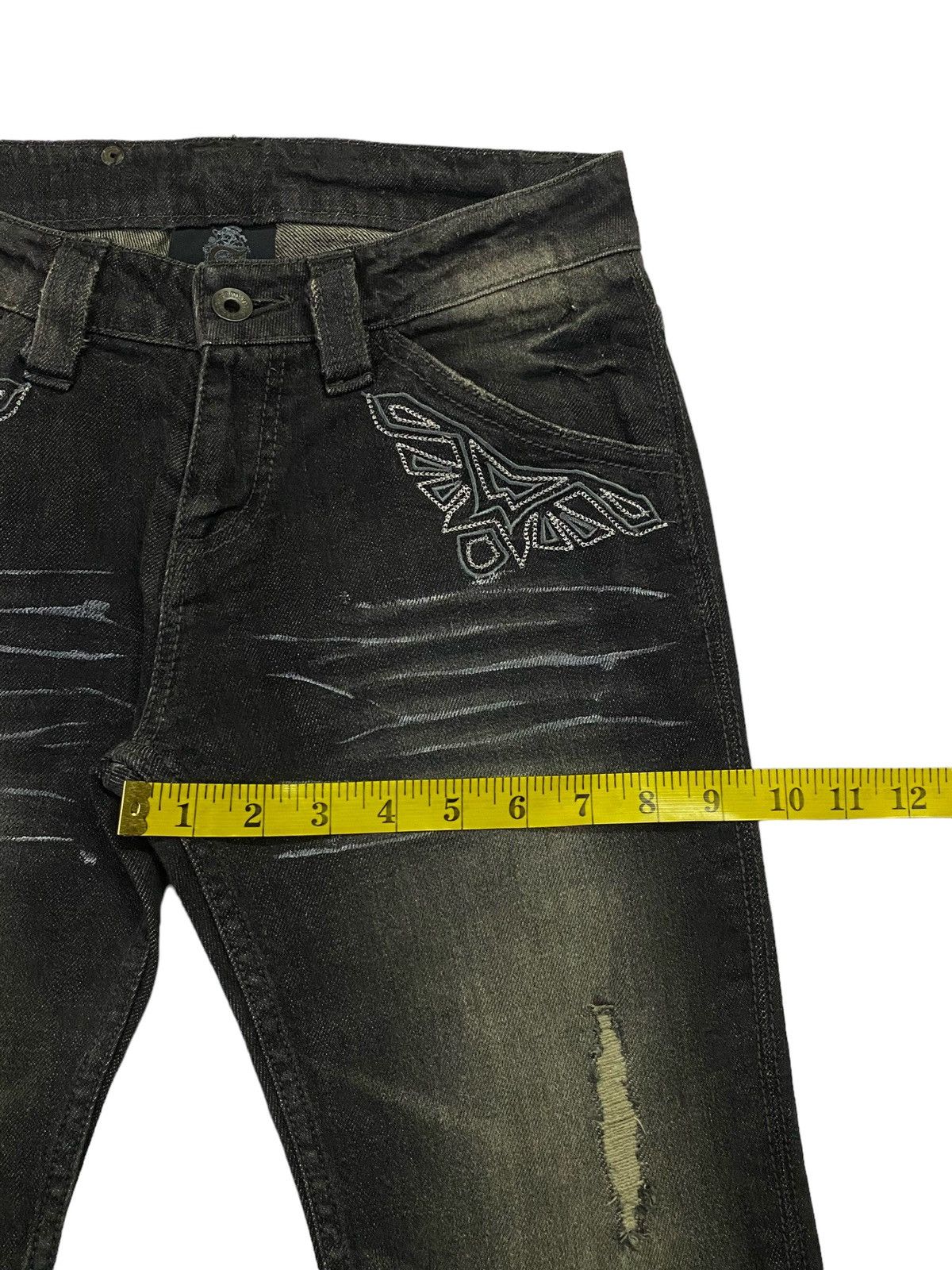 semanticdesign Semantic Design Flare Ripped Distressed Jeans Size 28" / US 6 / IT 42 - 7 Thumbnail