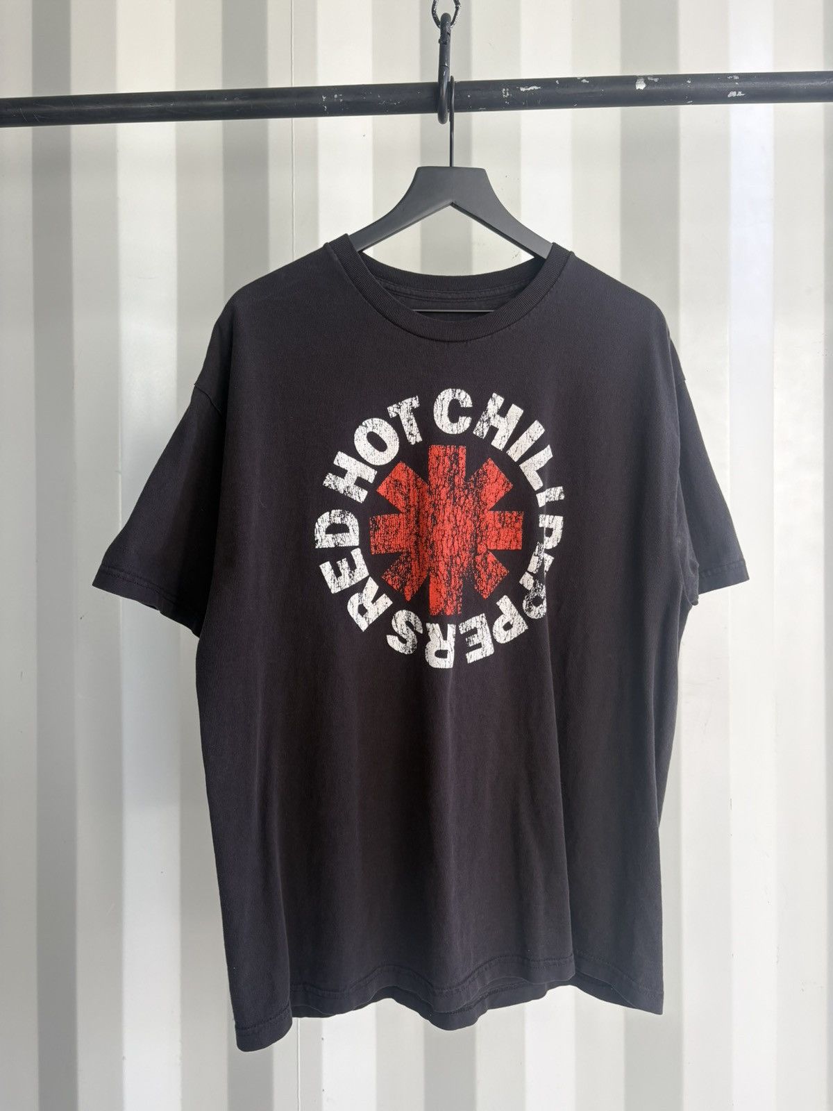 Thrashed Red Hot Chili Peppers Faded Distressed Shirt GRUNGE