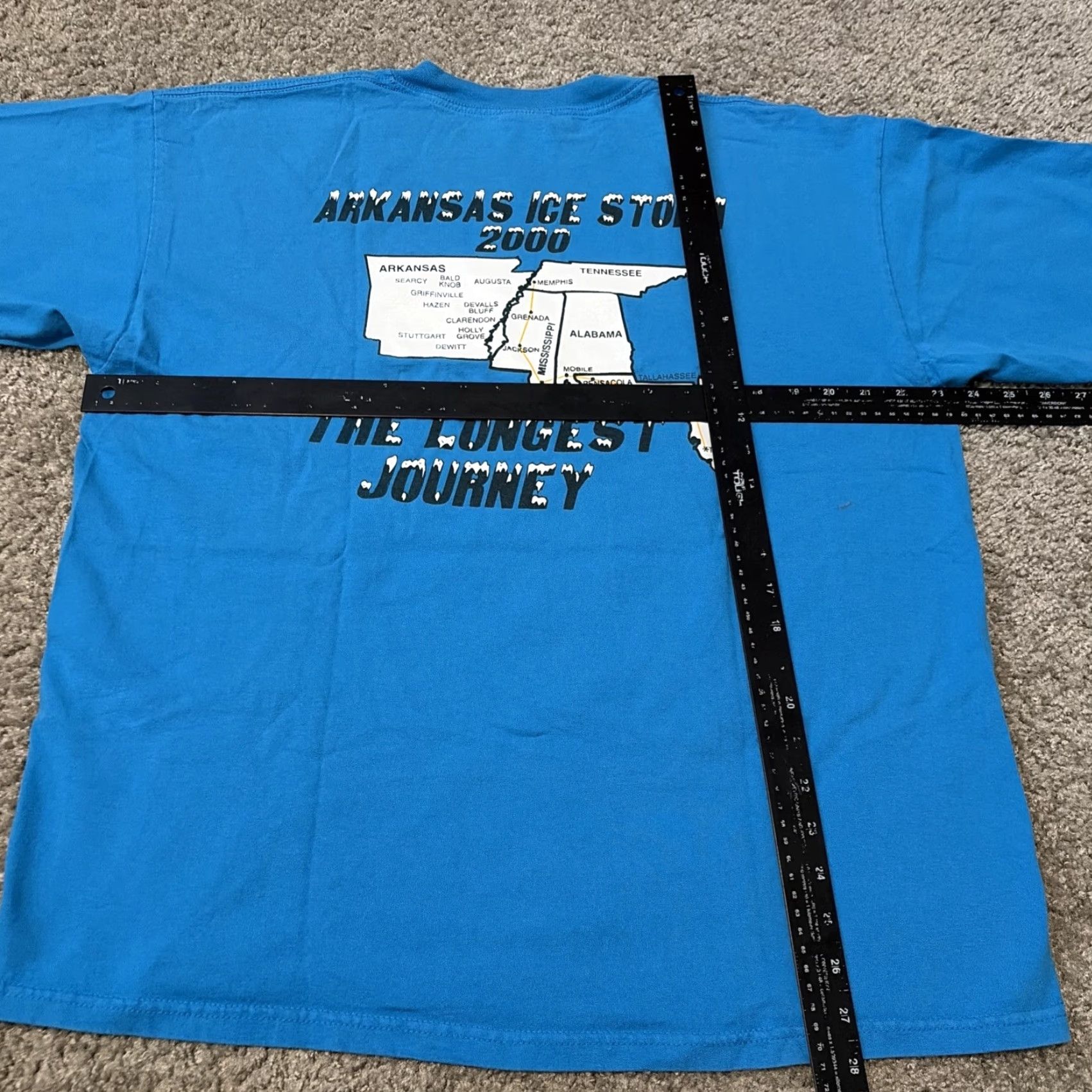 Gildan VINTAGE 2000 Arkansas Ice Storm Tampa Electric Emergency Response T-Shirt Storm Blue Mens XL Gildan T-Shirt Size US XL / EU 56 / 4 - 5 Thumbnail