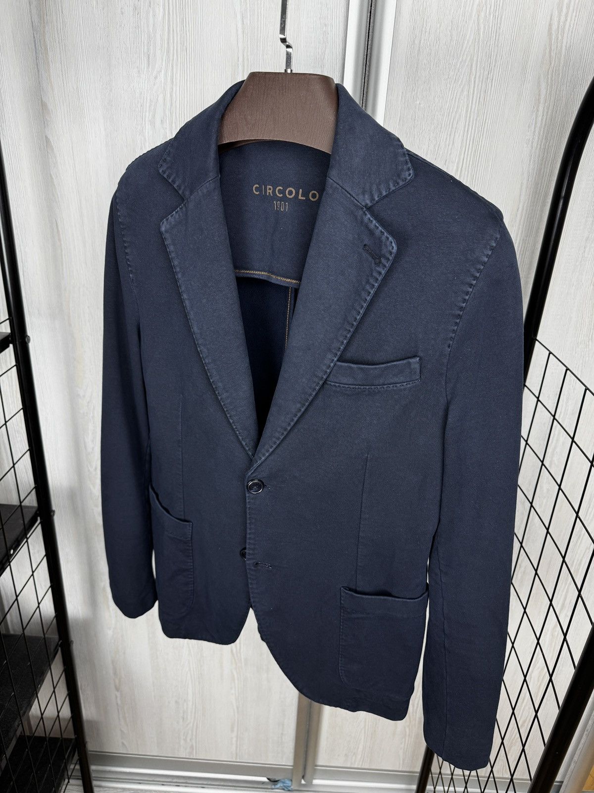 Circolo 1901 Circolo 1901 Navy blue stretch cotton unlined blazer sz 46 Size 36R - 4 Thumbnail