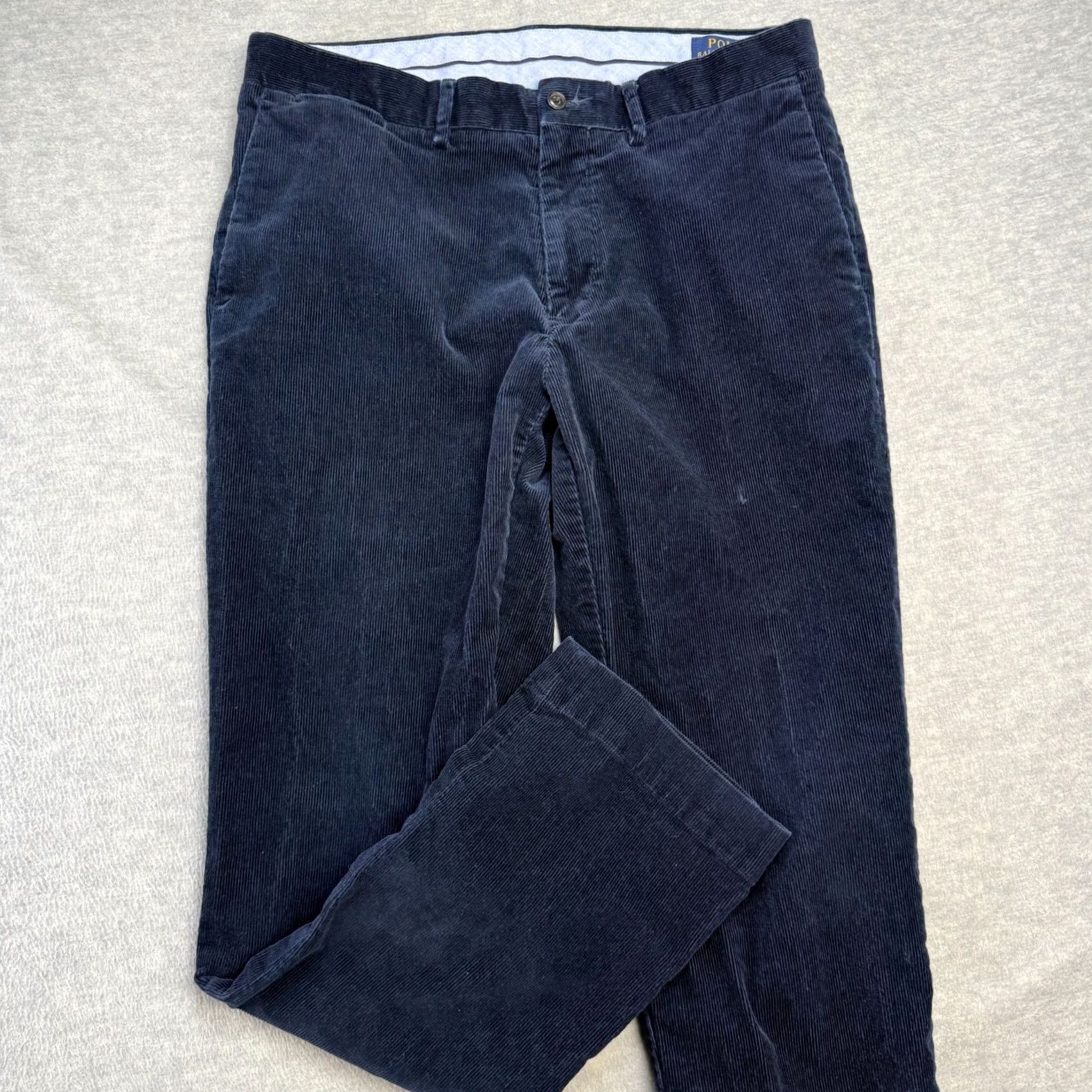 Polo Ralph Lauren Polo Ralph Lauren Pants Mens 34x32 Navy Corduroy Classic Fit Trousers Chino Straight Front Size US S / EU 44-46 / 1 - 2 Thumbnail