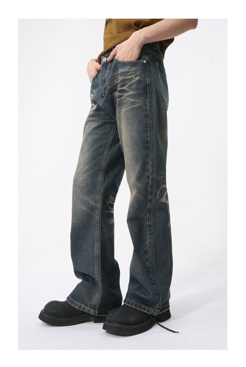 Japanese Brand × Jean American high street washed pattern flared jeans casual Size US 32 / EU 48 - 6 Thumbnail