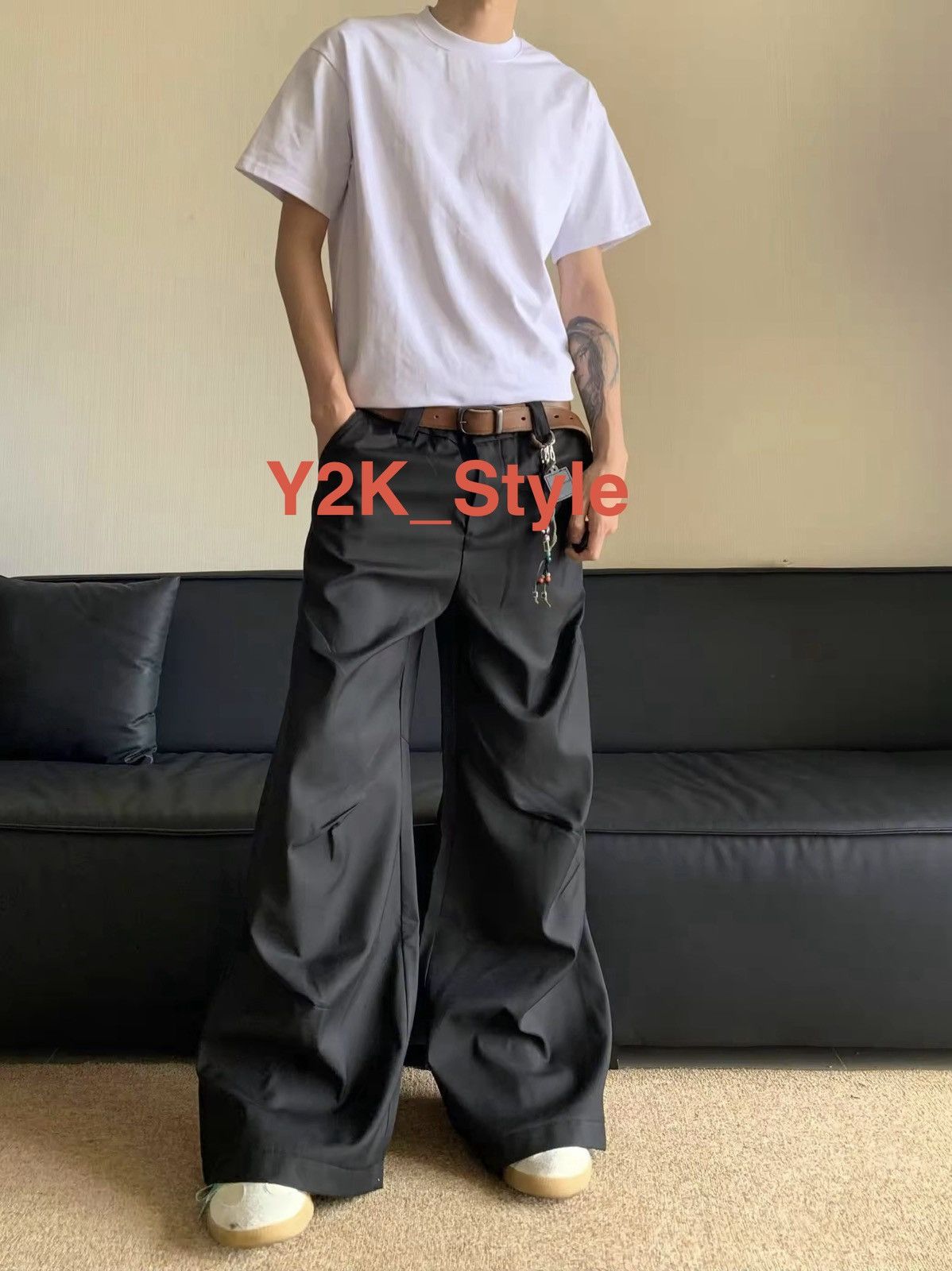 Multi-Layered Ultra-Wide Baggy Trousers