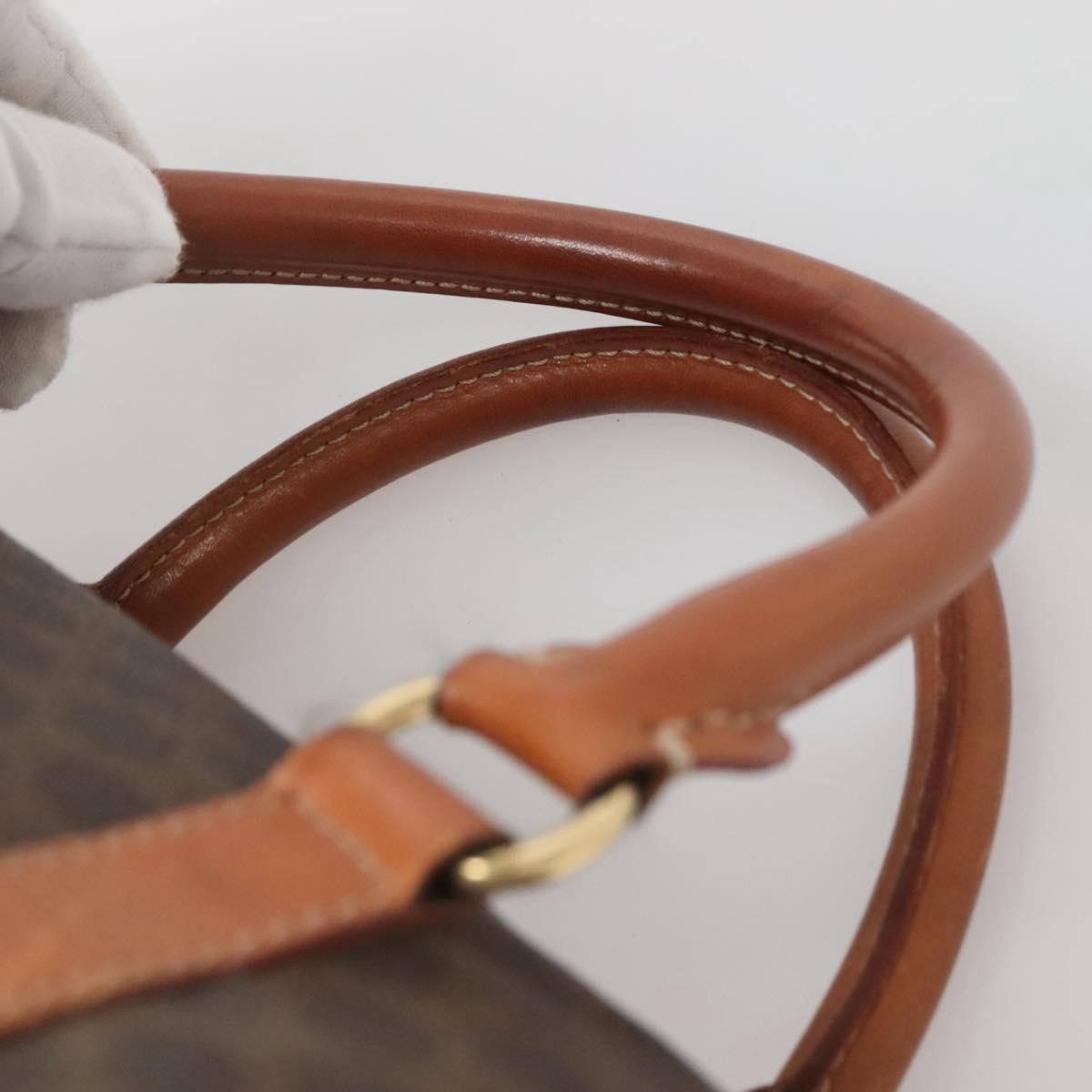 Celine CELINE Macadam Canvas Hand Bag Pvc Leather Brown Gold Size ONE SIZE - 8 Thumbnail