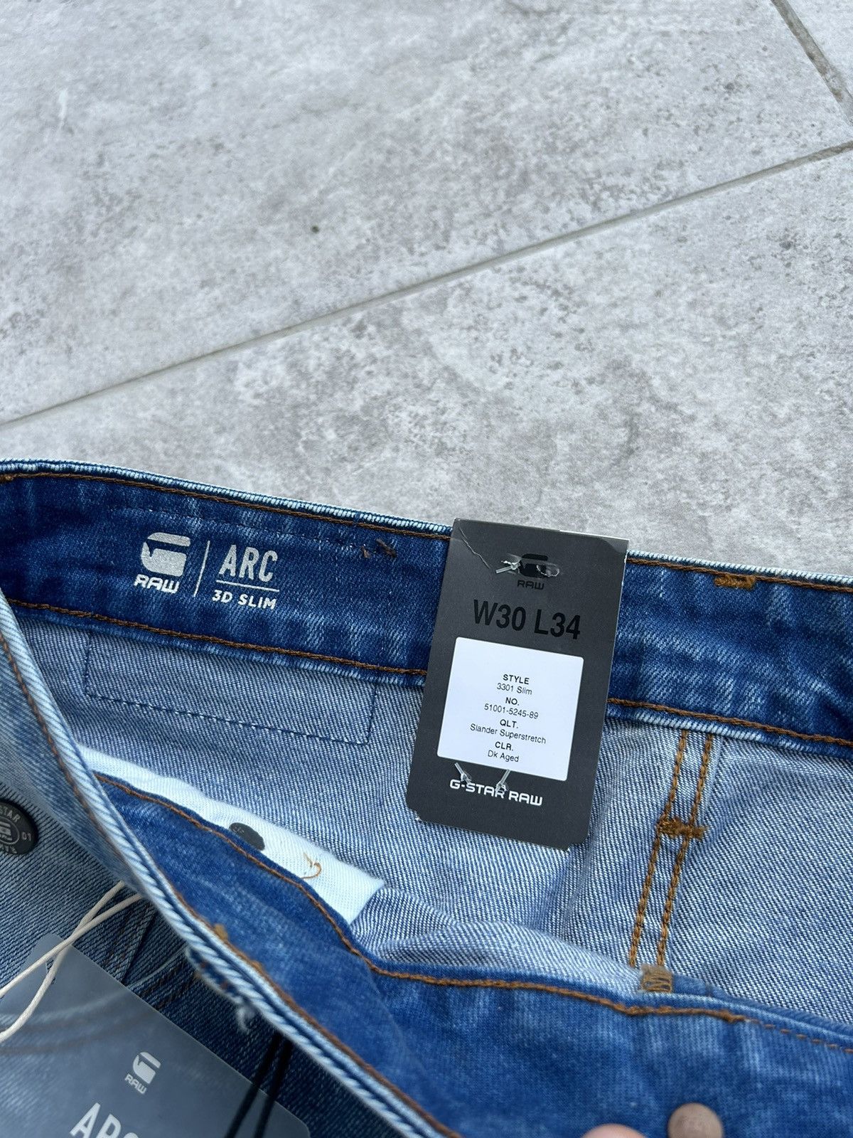 G-Star G-Tar Raw Arc 3D Slim COJ Jeans Size US 30 / EU 46 - 6 Thumbnail
