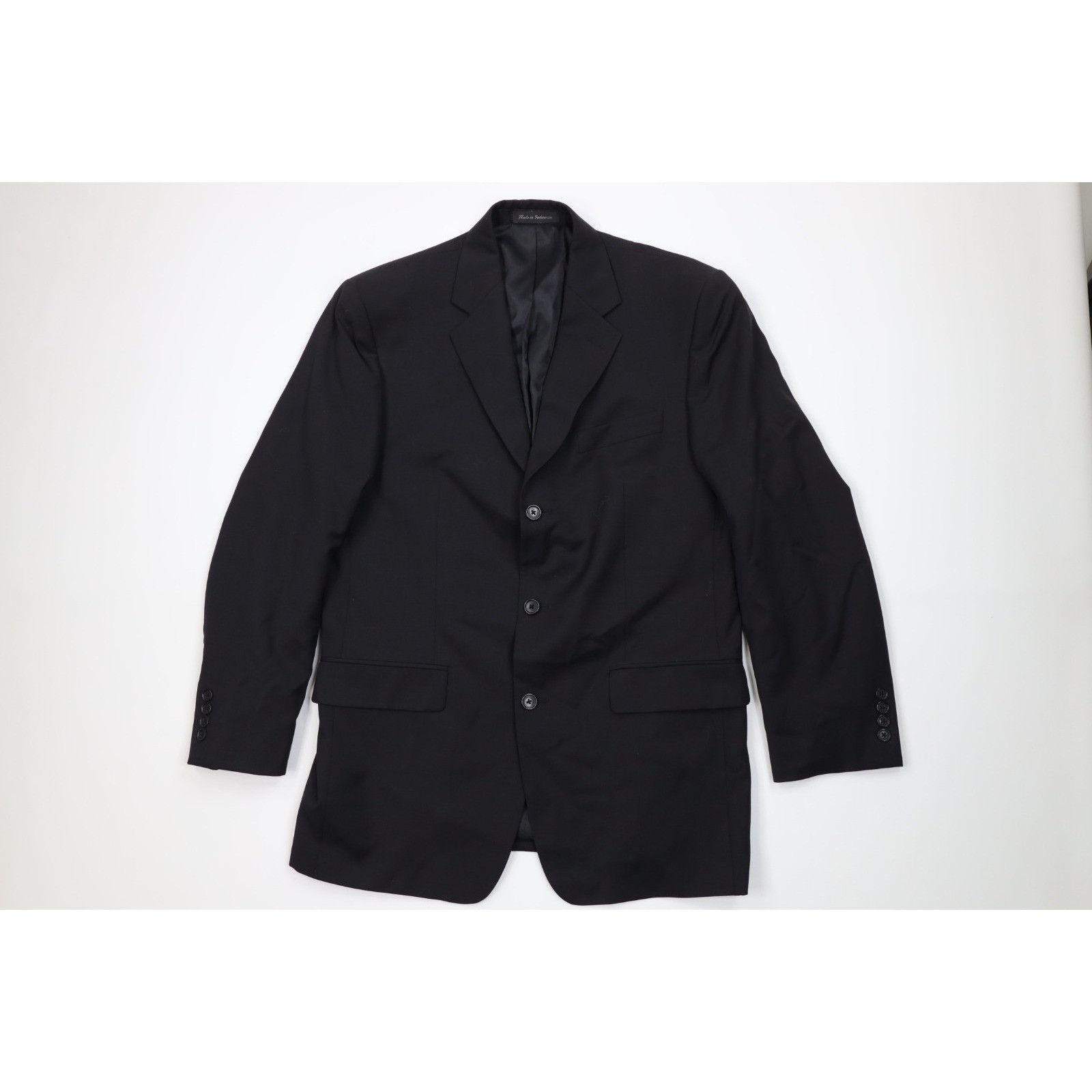 Calvin Klein Calvin Klein 2 Piece Wool Wedding Suit Black Size 40R - 2 Thumbnail