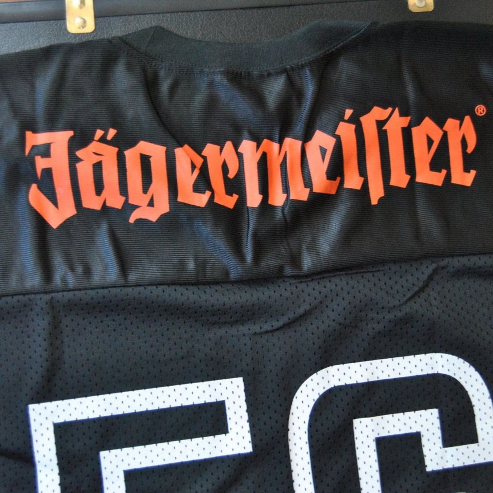 Jagermeister Jägermeister X-Large Black and Orange #56 Football Jersey Size US XL / EU 56 / 4 - 8 Thumbnail