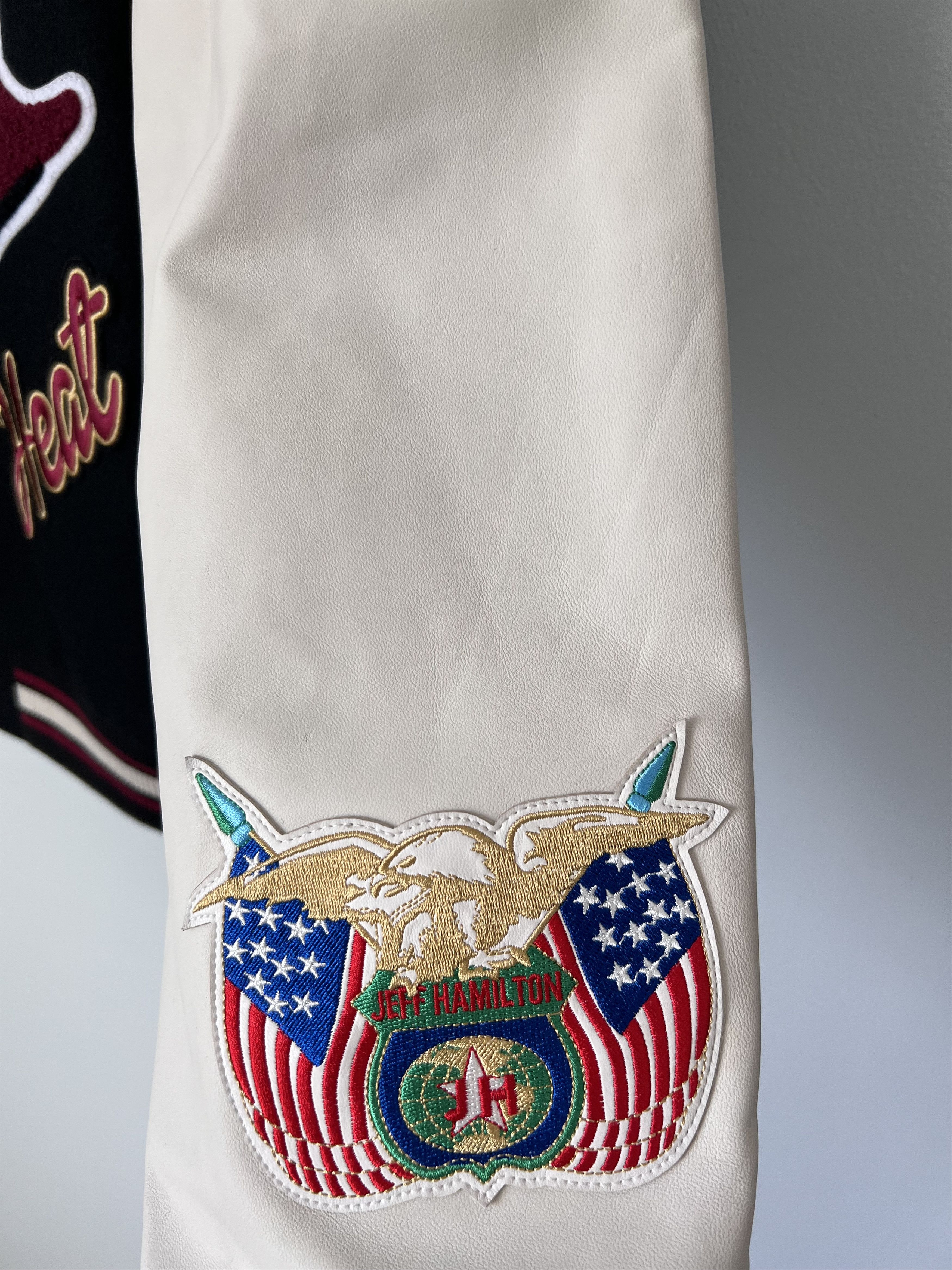 Jeff Hamilton Jeff Hamilton Miami Heat Wool and Leather Varsity Jacket Size US L / EU 52-54 / 3 - 6 Thumbnail