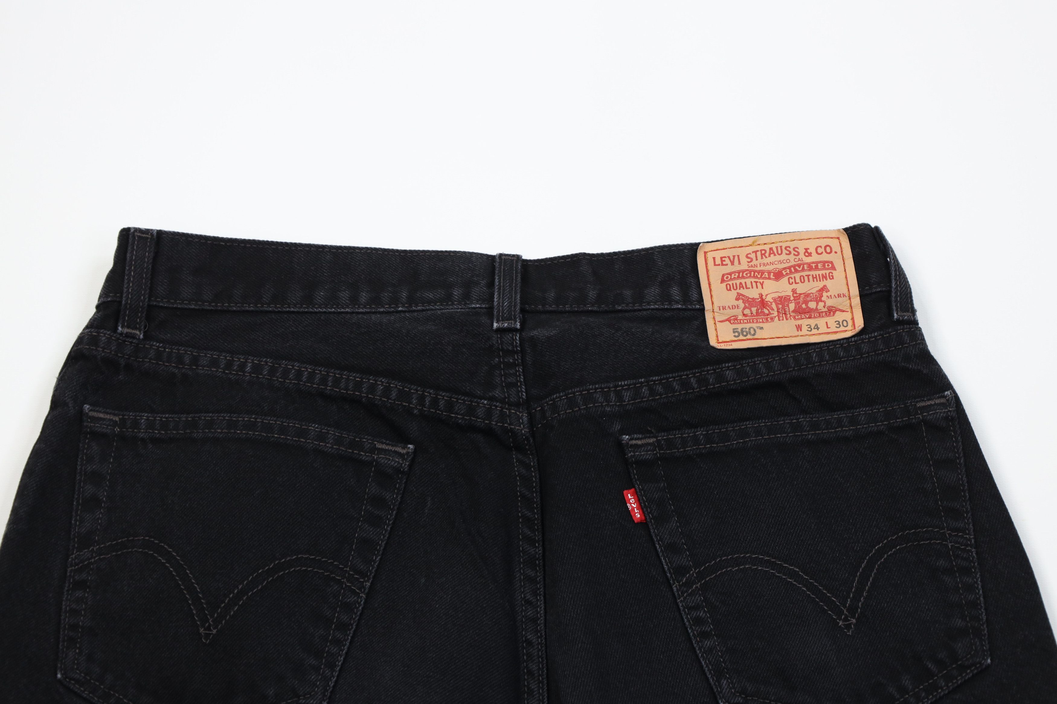 Levi's Vintage Y2K Levis 560 Comfort Relaxed Fit Denim Jeans Black Size US 34 / EU 50 - 12 Thumbnail