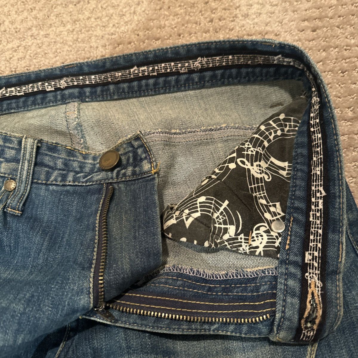 Number (N)ine Number (N)ine Music Staff Denim Size US 31 - 3 Thumbnail
