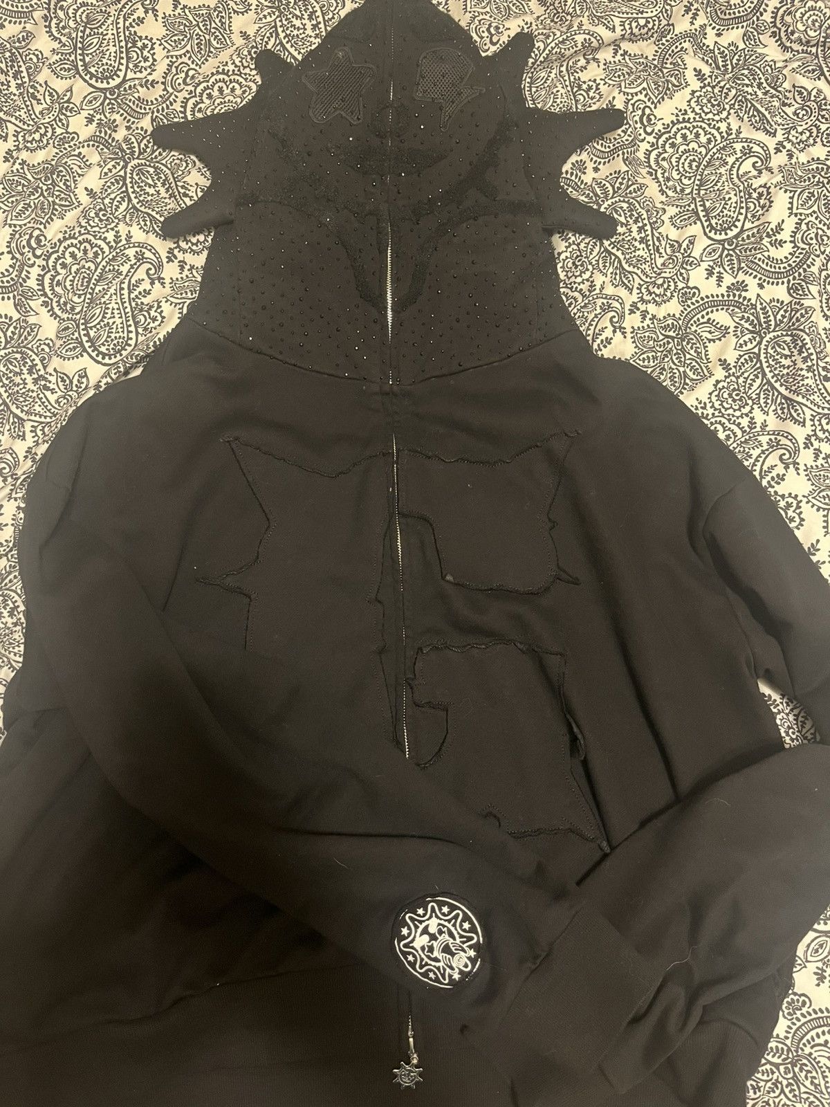 Glo Gang Glow Gang Rhinestone Full Zip Hoodie | Grailed