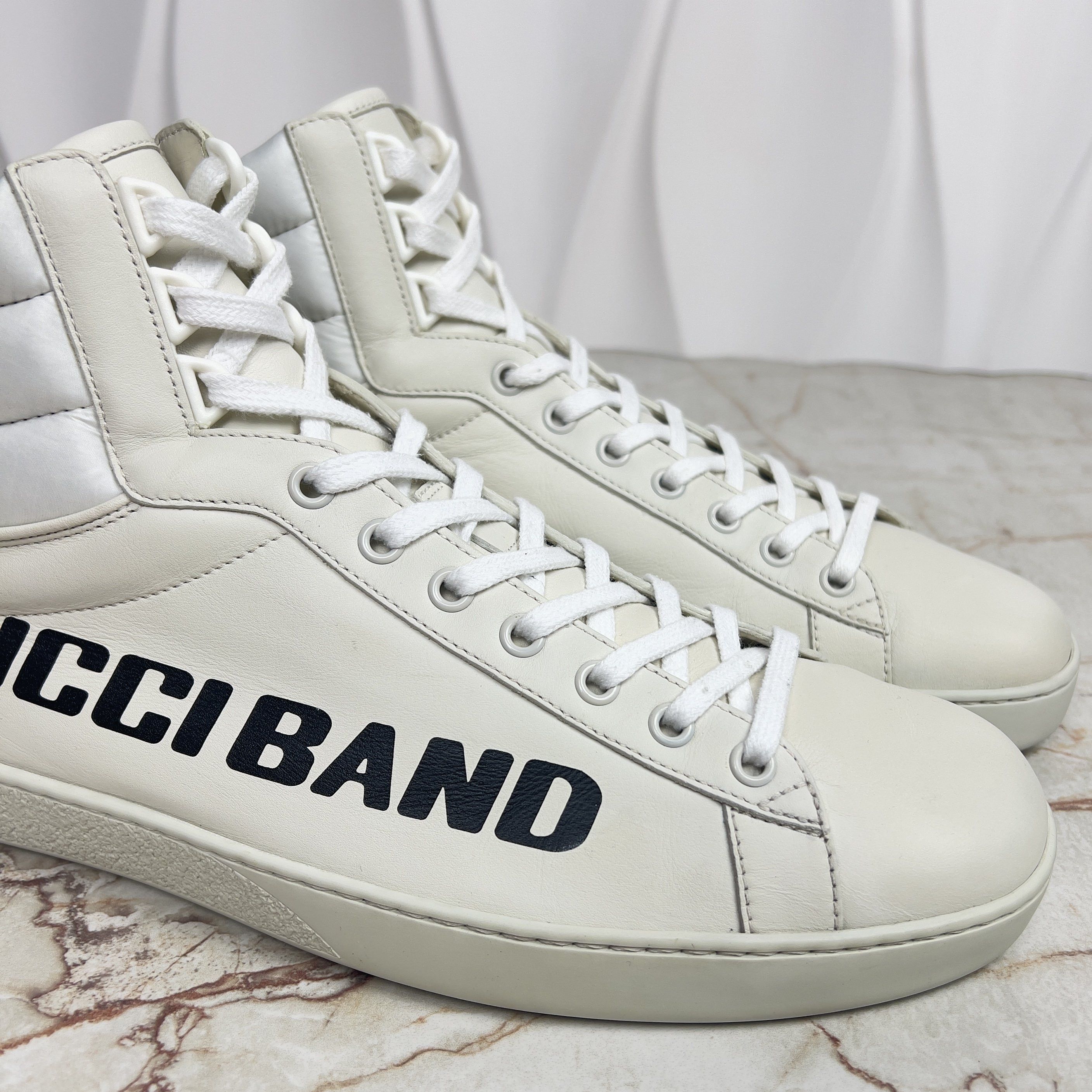 Gucci Ace Band Graphic Print Sneakers Calfskin White Size US 10.5 / EU 43-44 - 10 Thumbnail