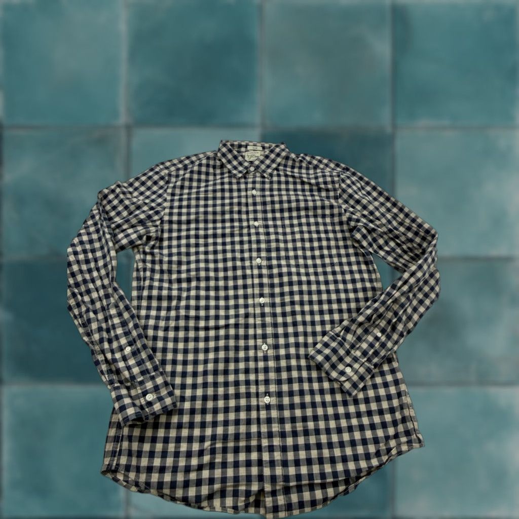 J.Crew J.Crew Shirt Mens Medium Blue Check Plaid Slim Fit Button Down Casual Size US M / EU 48-50 / 2 - 1 Thumbnail