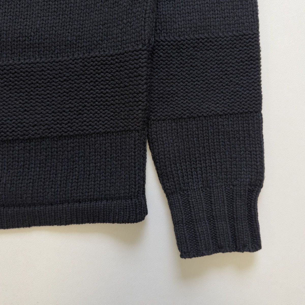 Issey Miyake Black ‘3D Patterned Stripe’ Wool Sweater Size US L / EU 52-54 / 3 - 20 Thumbnail