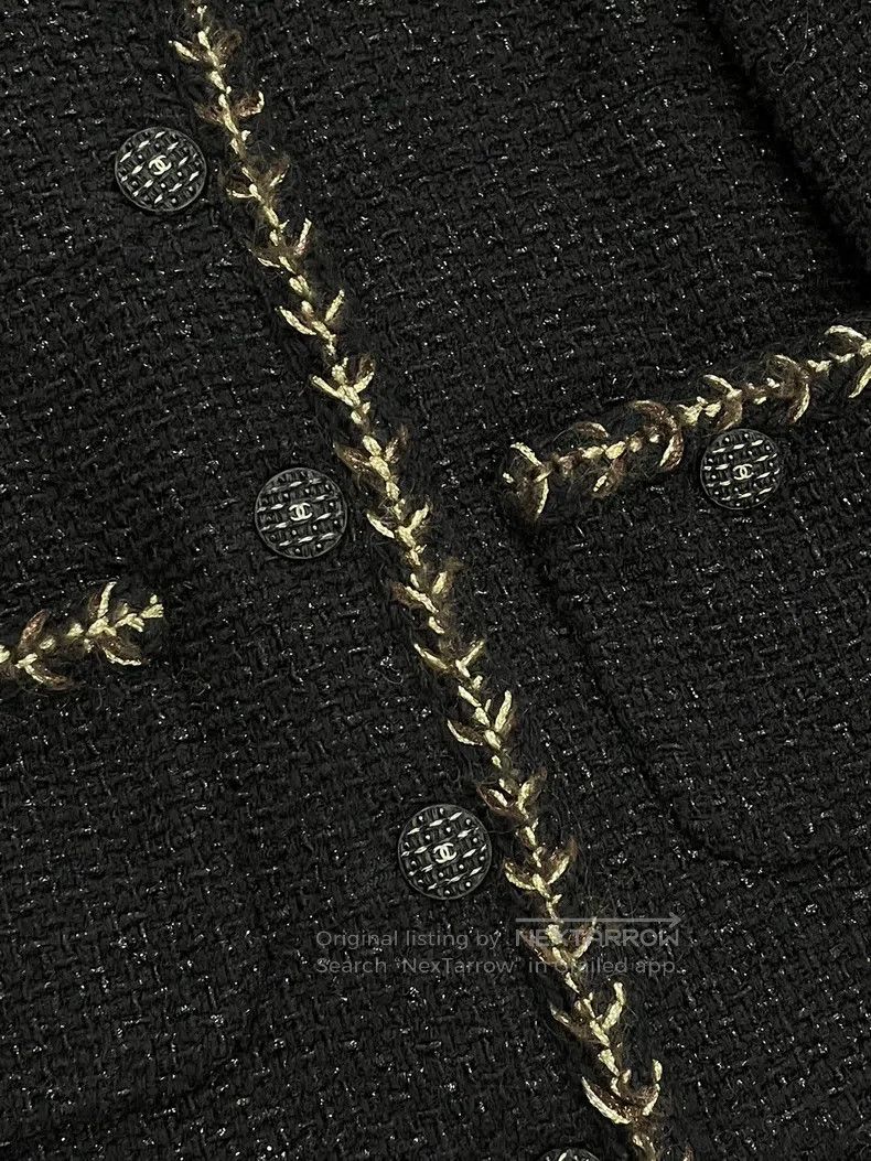 Chanel Chanel Forest Series Black Gold Coat Size XXS / US 00 / IT 34 - 2 Thumbnail