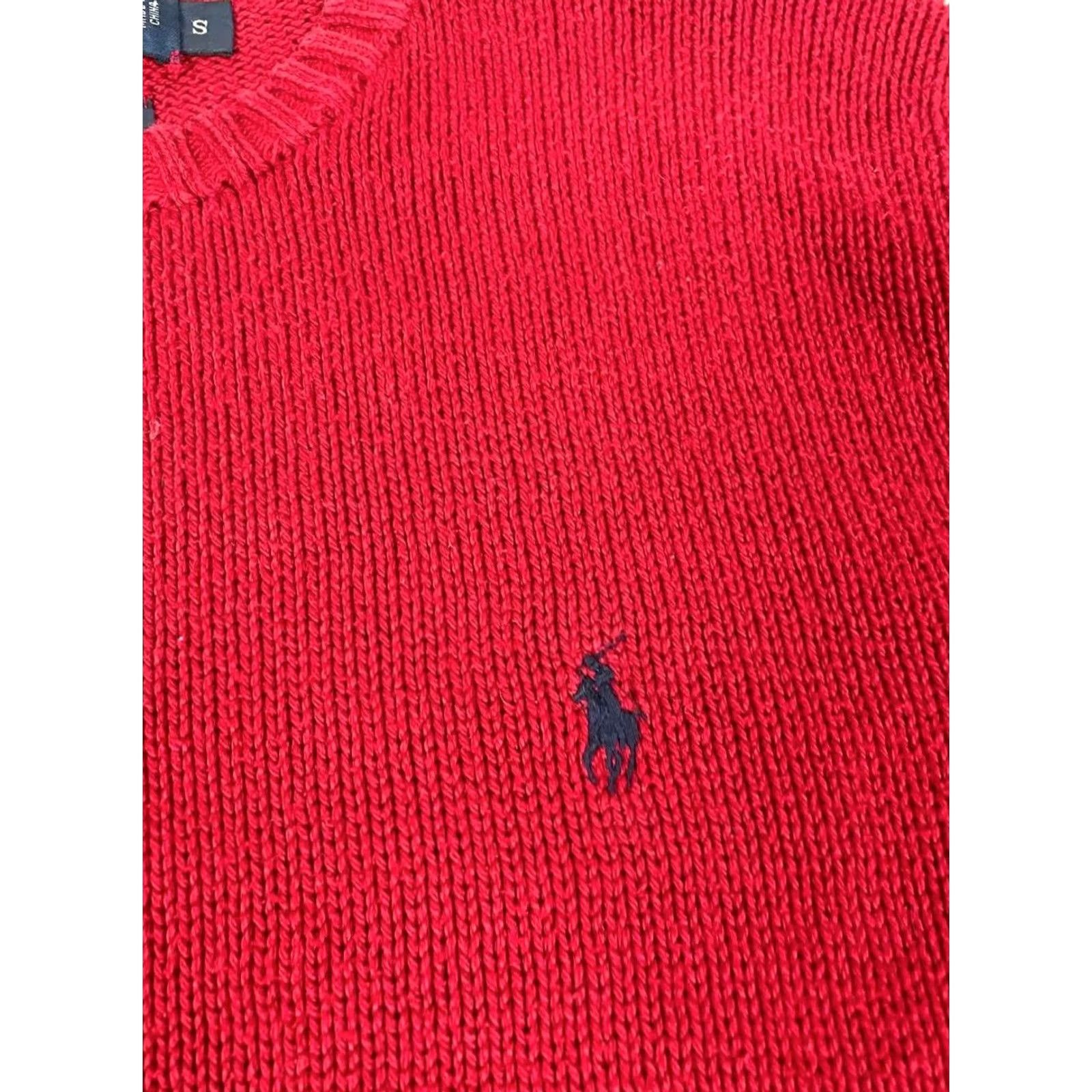 Polo Ralph Lauren VINTAGE Polo Ralph Lauren Sweater 90s USA Men Size S Red Knit Size US S / EU 44-46 / 1 - 6 Thumbnail