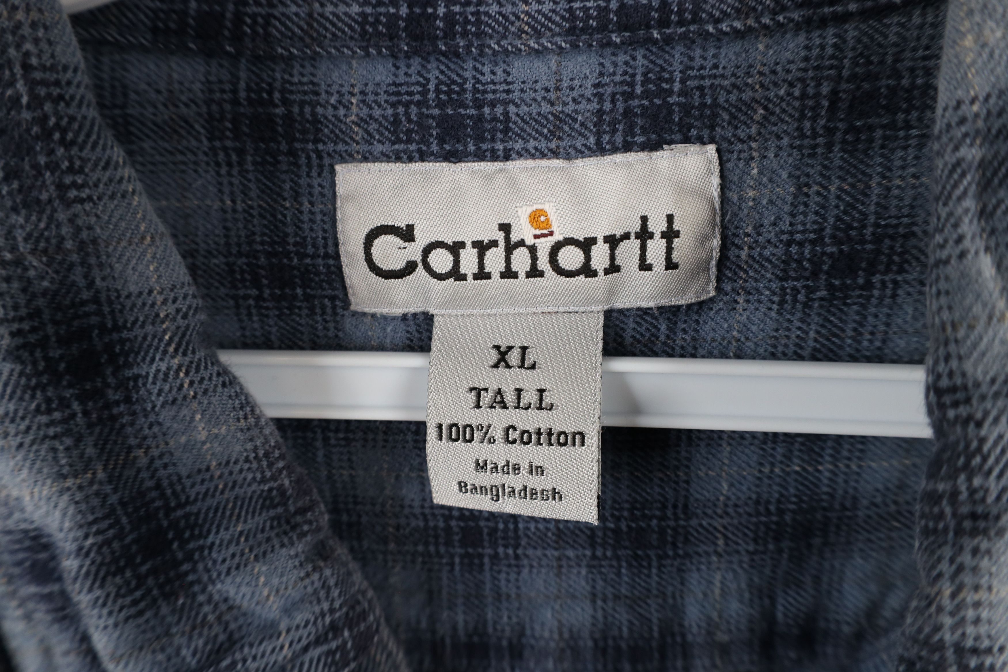 Carhartt × Vintage Vintage Carhartt Out Flannel Button Down Shirt Blue Plaid Size US XL / EU 56 / 4 - 7 Thumbnail