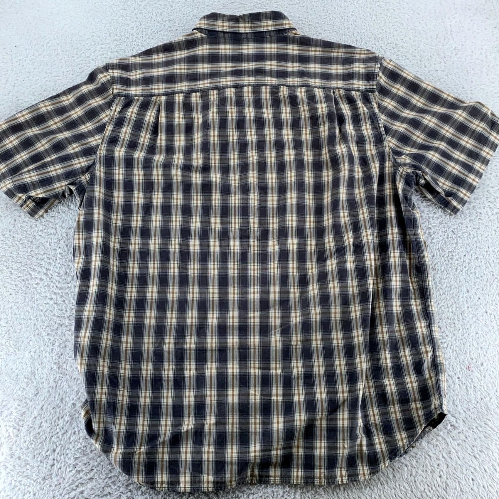 Carhartt Carhartt Plaid Button Down Shirt XL Relaxed Fit Work Gray Yellow Mens Size US XL / EU 56 / 4 - 4 Thumbnail