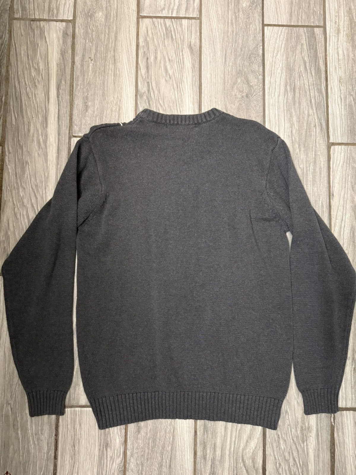Oscar De La Renta Oscar De La Renta Men’s Crewneck Sweater Grey/White Size US L / EU 52-54 / 3 - 3 Thumbnail