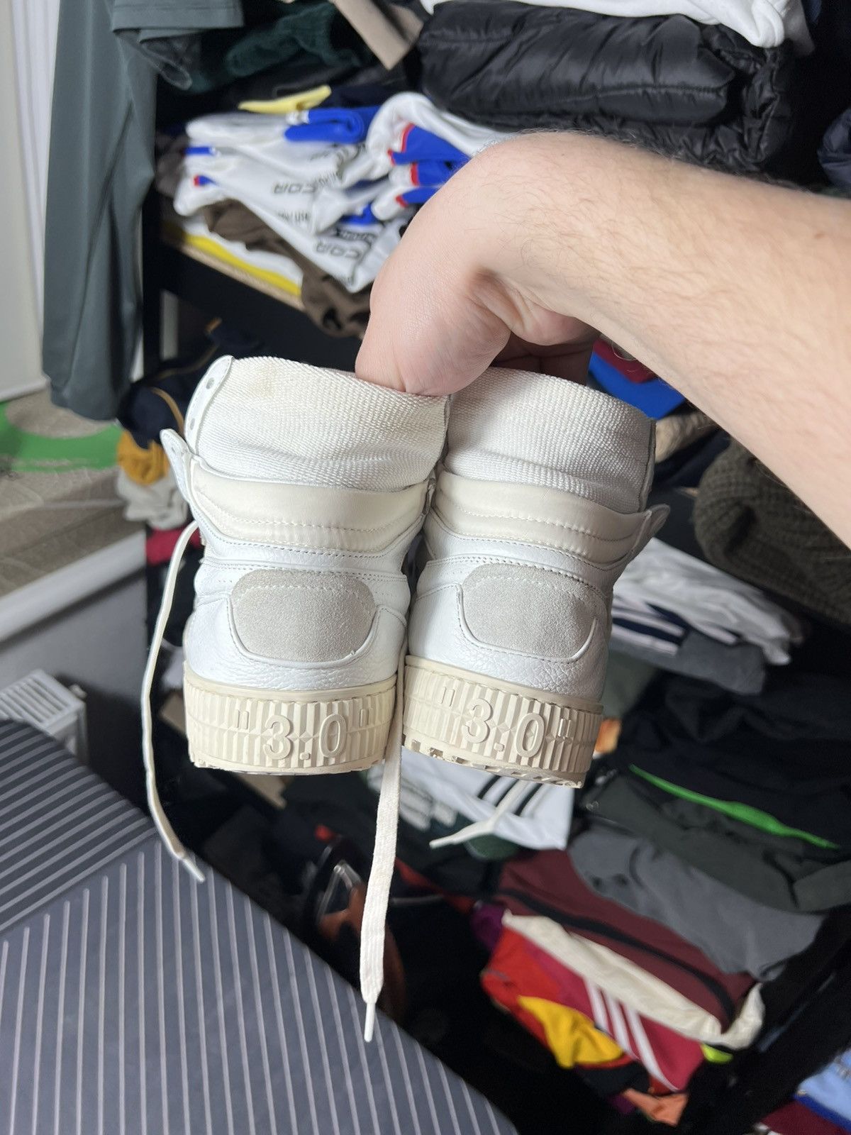 Off-White Off-White High Top Sneakers White “Sample” Industrial 39 Size US 6 / EU 39 - 4 Thumbnail