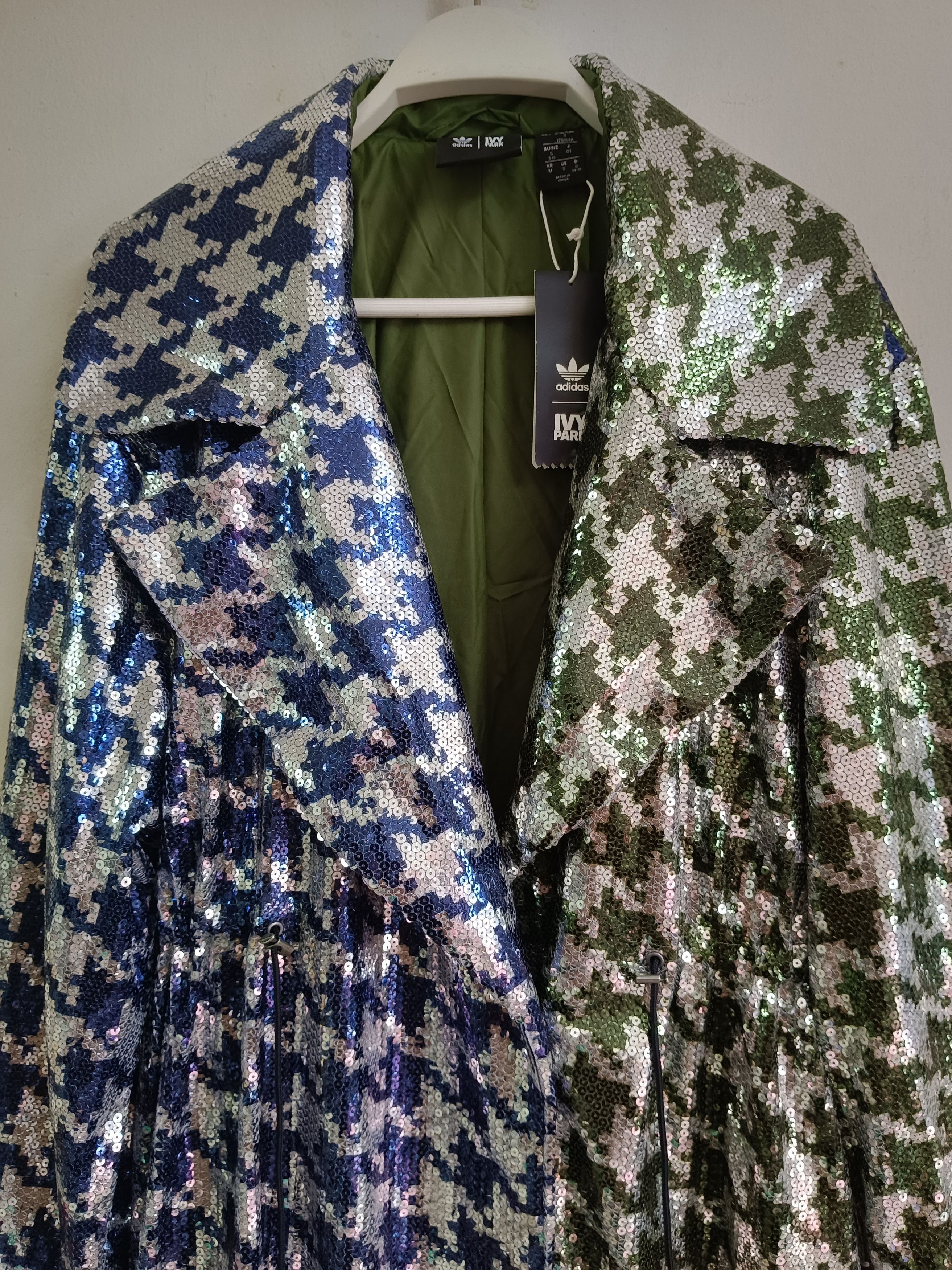 Adidas × Ivy Park Adidas x IVY PARK long sequin houndstooth jacket