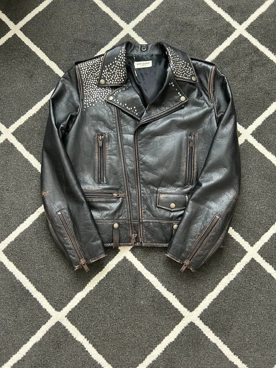 Saint Laurent Paris Saint Laurent Studded Biker Leather Jacket Size US M / EU 48-50 / 2 - 1 Thumbnail