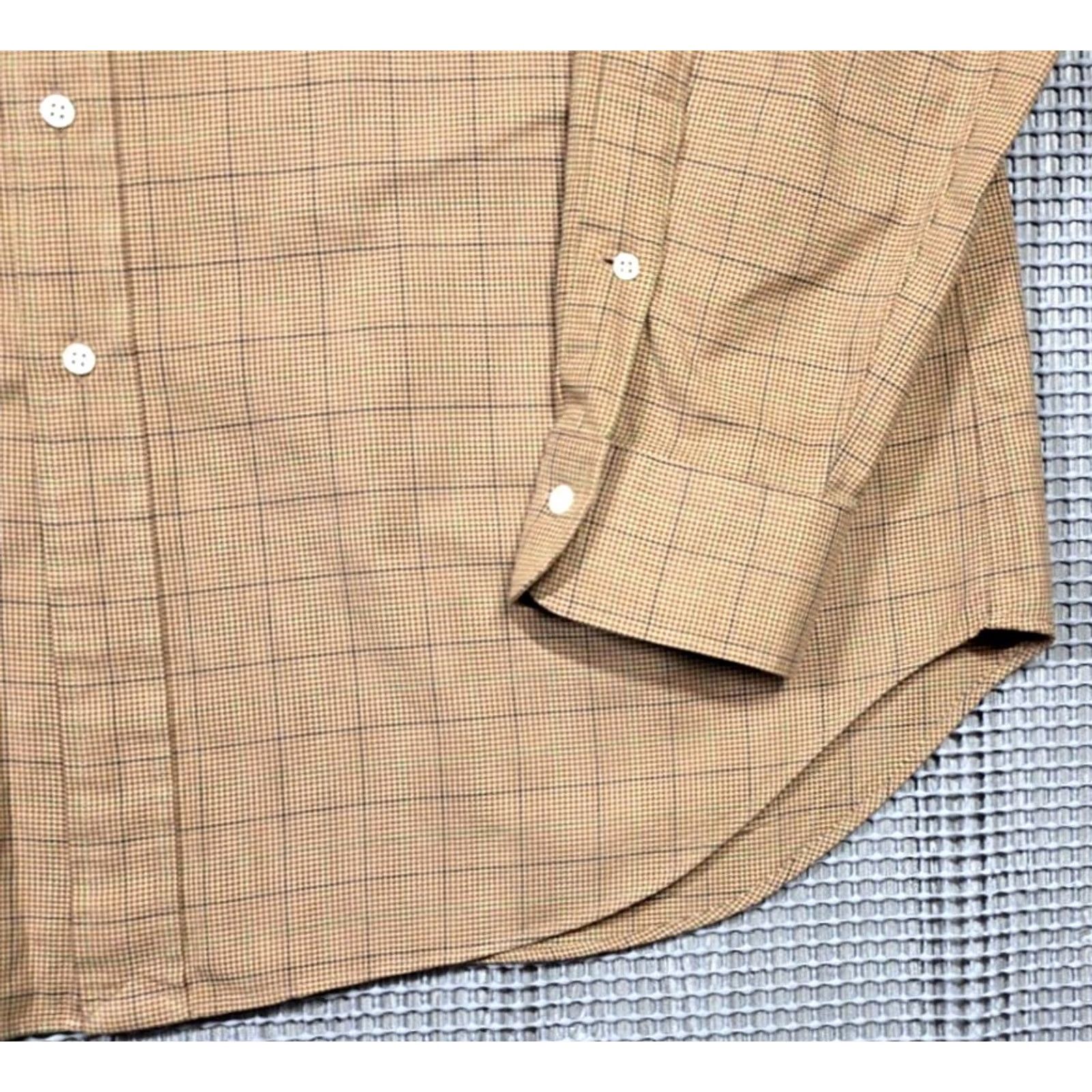 Polo Ralph Lauren Vtg Ralph Lauren Shirt Men 2XL Brown Houndstooth Long Sleeve Button Up Stanton Size US XXL / EU 58 / 5 - 4 Thumbnail