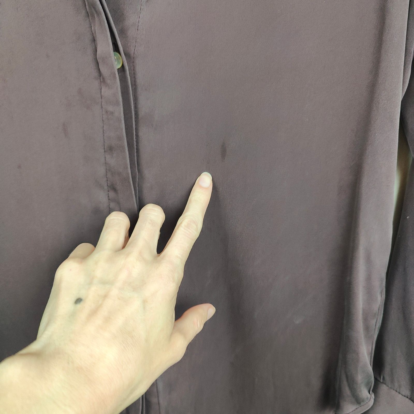 Other Nouvelle Silk95Five Stretch Silk Top Womens XS Purple Size XS / US 0-2 / IT 36-38 - 5 Thumbnail