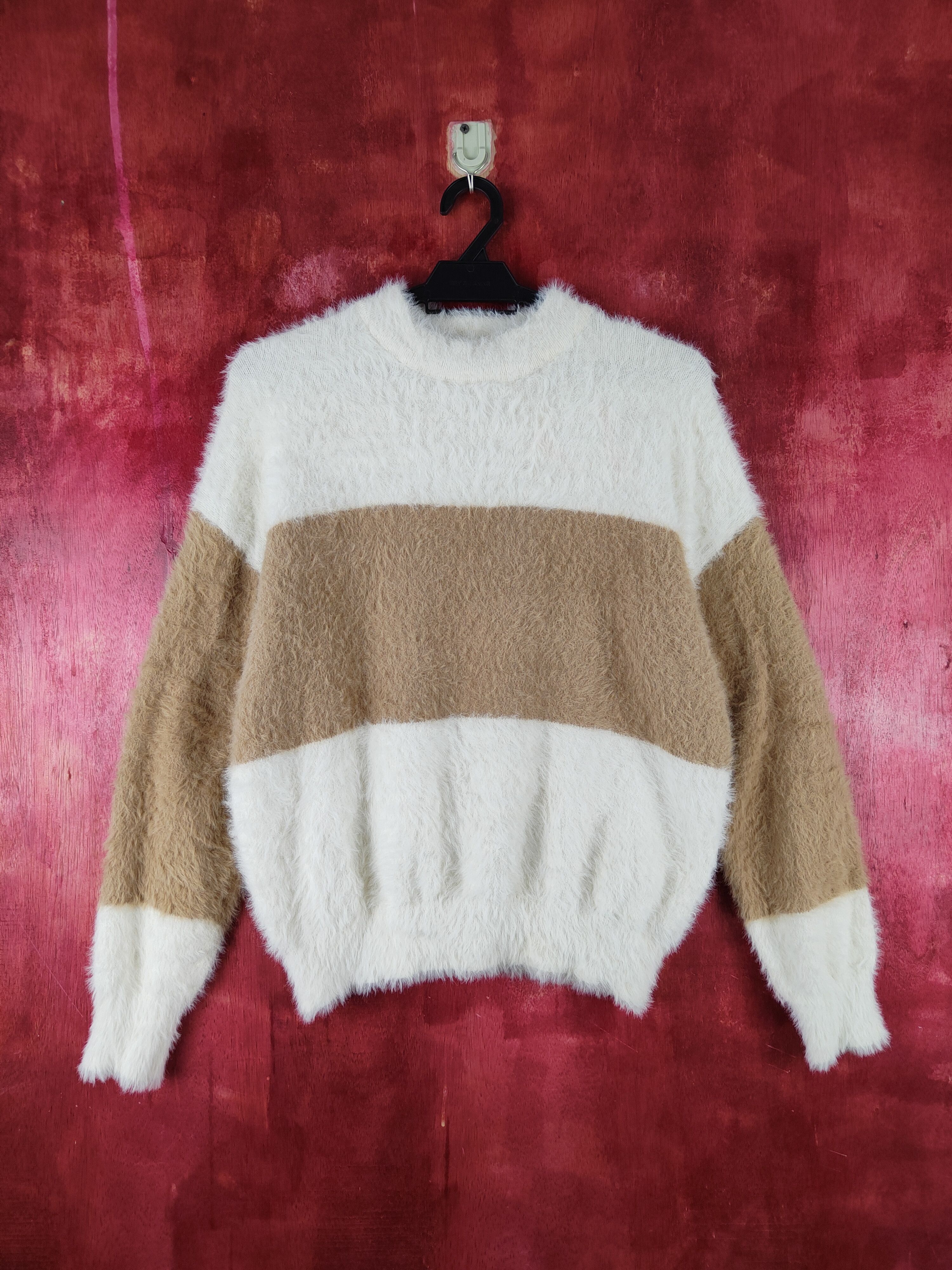 Japanese Brand × Vintage Rope Picnic Brown Shag Shaggy Fur Mohair Knitwear #S2191 Size S / US 4 / IT 40 - 1 Thumbnail