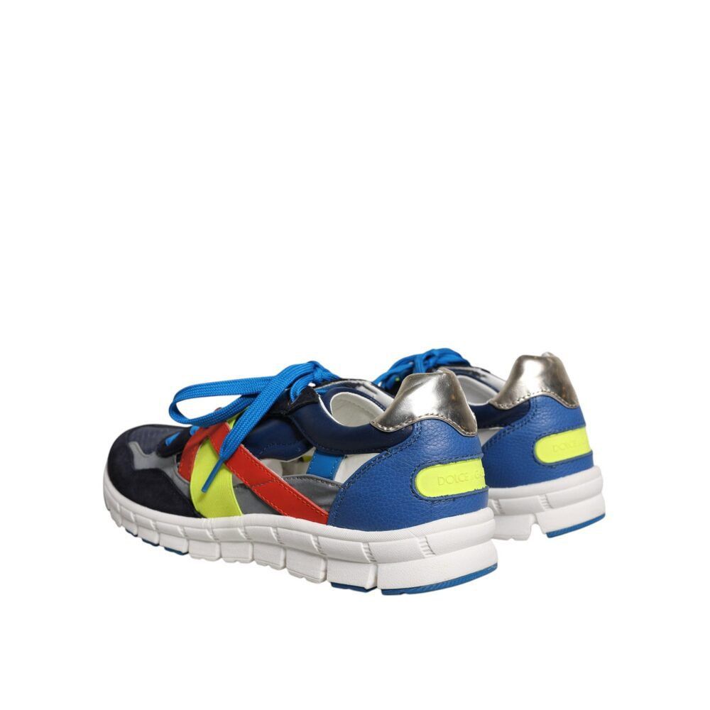Dolce & Gabbana Dolce & Gabbana Multicolor Leather Suede Low Top Sneakers Sh Size US 6 / EU 39 - 4 Thumbnail