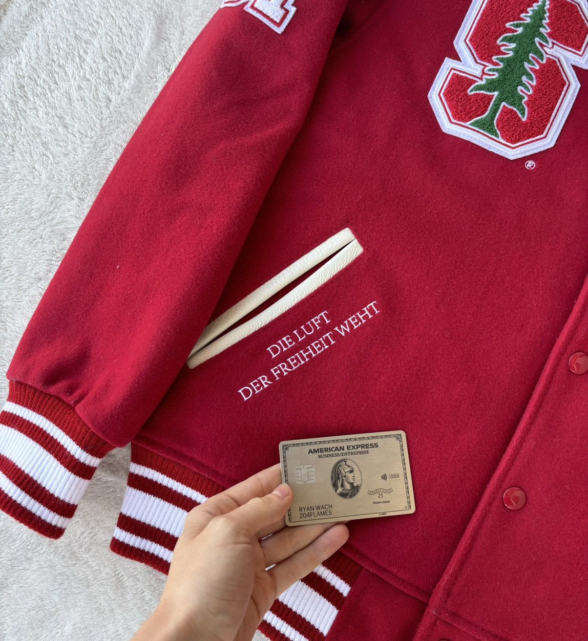 October's Very Own OVO x Stanford University Red Varsity Jacket Size US L / EU 52-54 / 3 - 4 Thumbnail