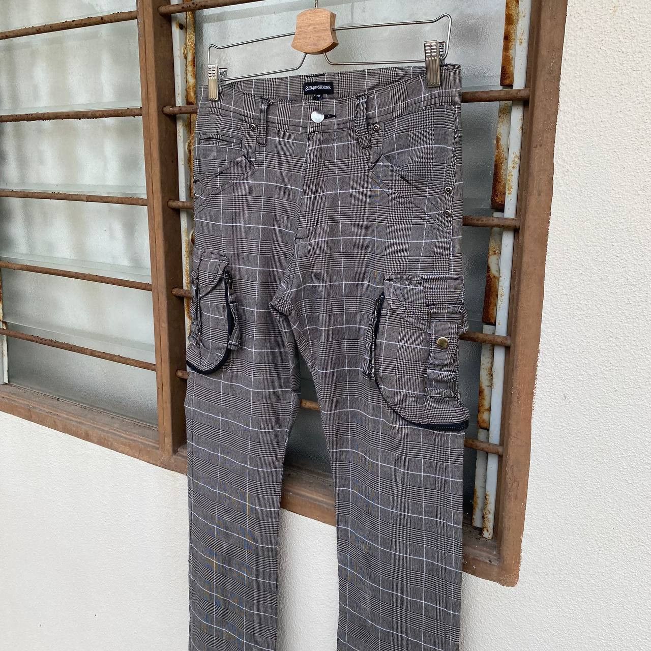 Japanese Brand PRISONER PANT CARGO SKKONE 31040 PIN STRIPE JAPANESE STYLE Size US 29 - 3 Thumbnail