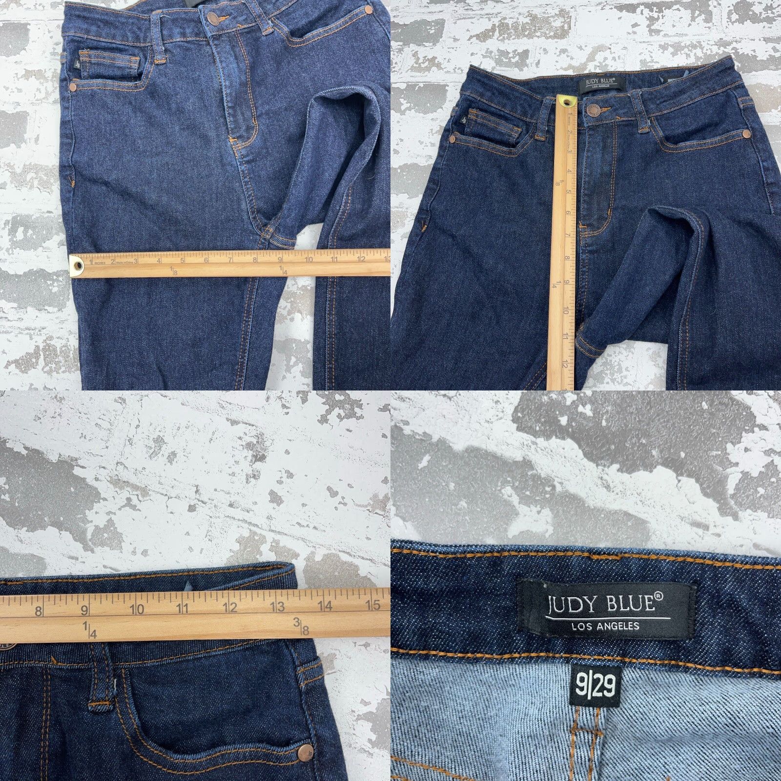 Vintage Judy Blue Jeans Women 29 Skinny Fit High Rise Dark Wash Stretch Denim Pants Size 29" - 8 Thumbnail
